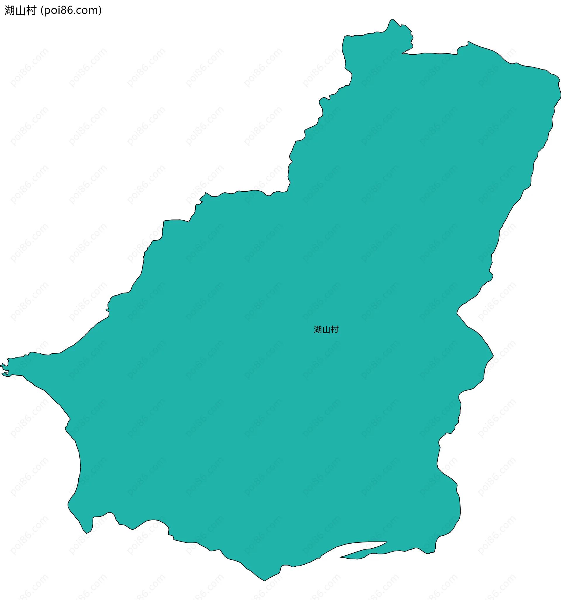 湖山村边界地图