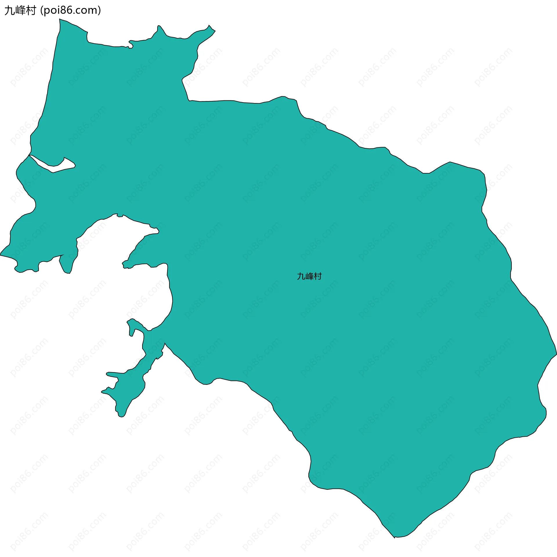 九峰村边界地图