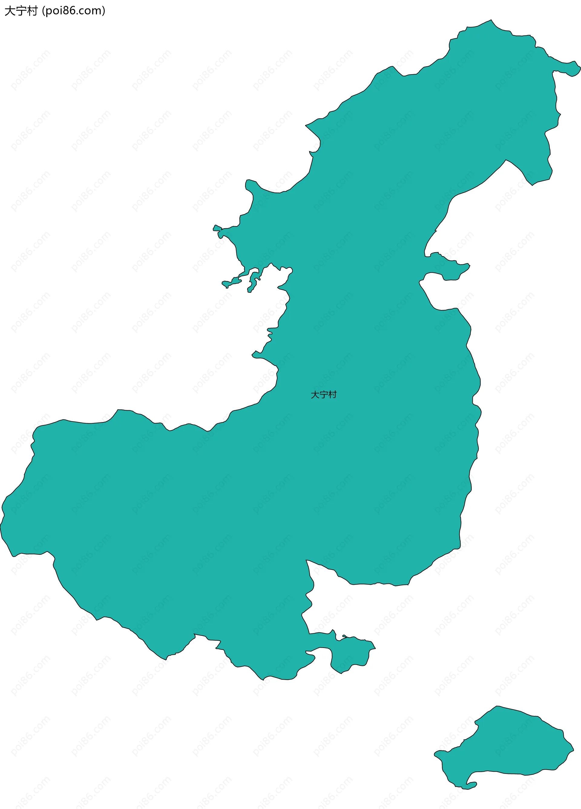 大宁村边界地图