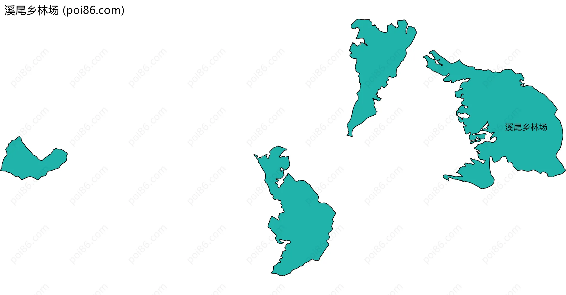溪尾乡林场边界地图