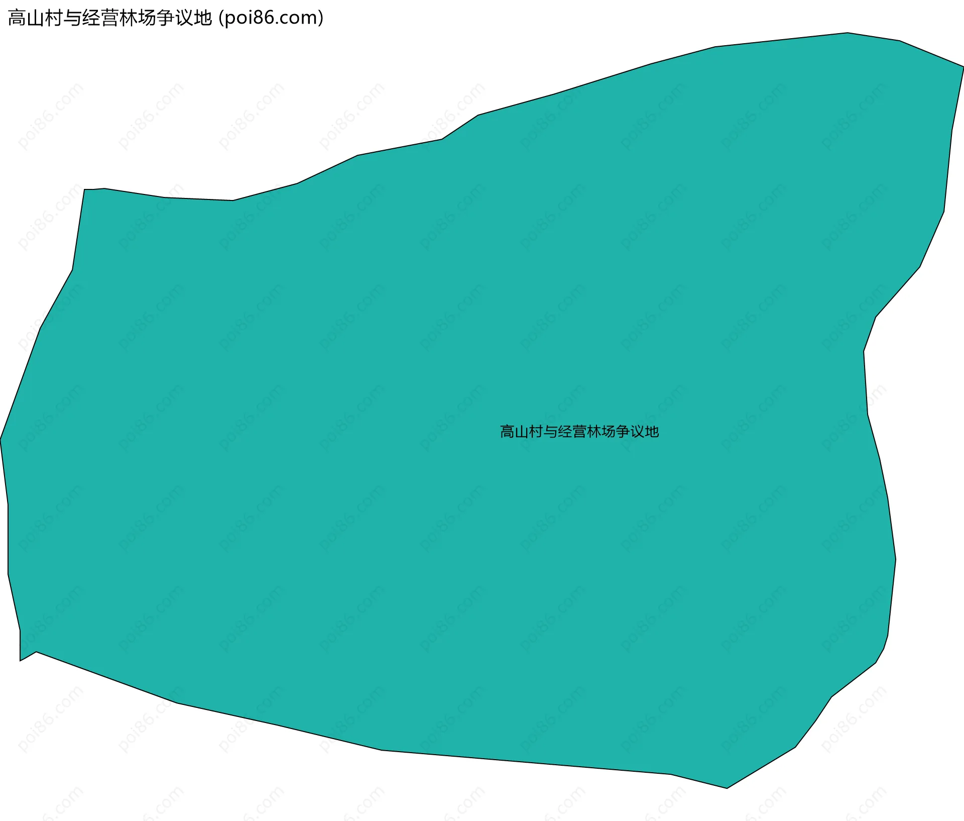 高山村与经营林场争议地边界地图