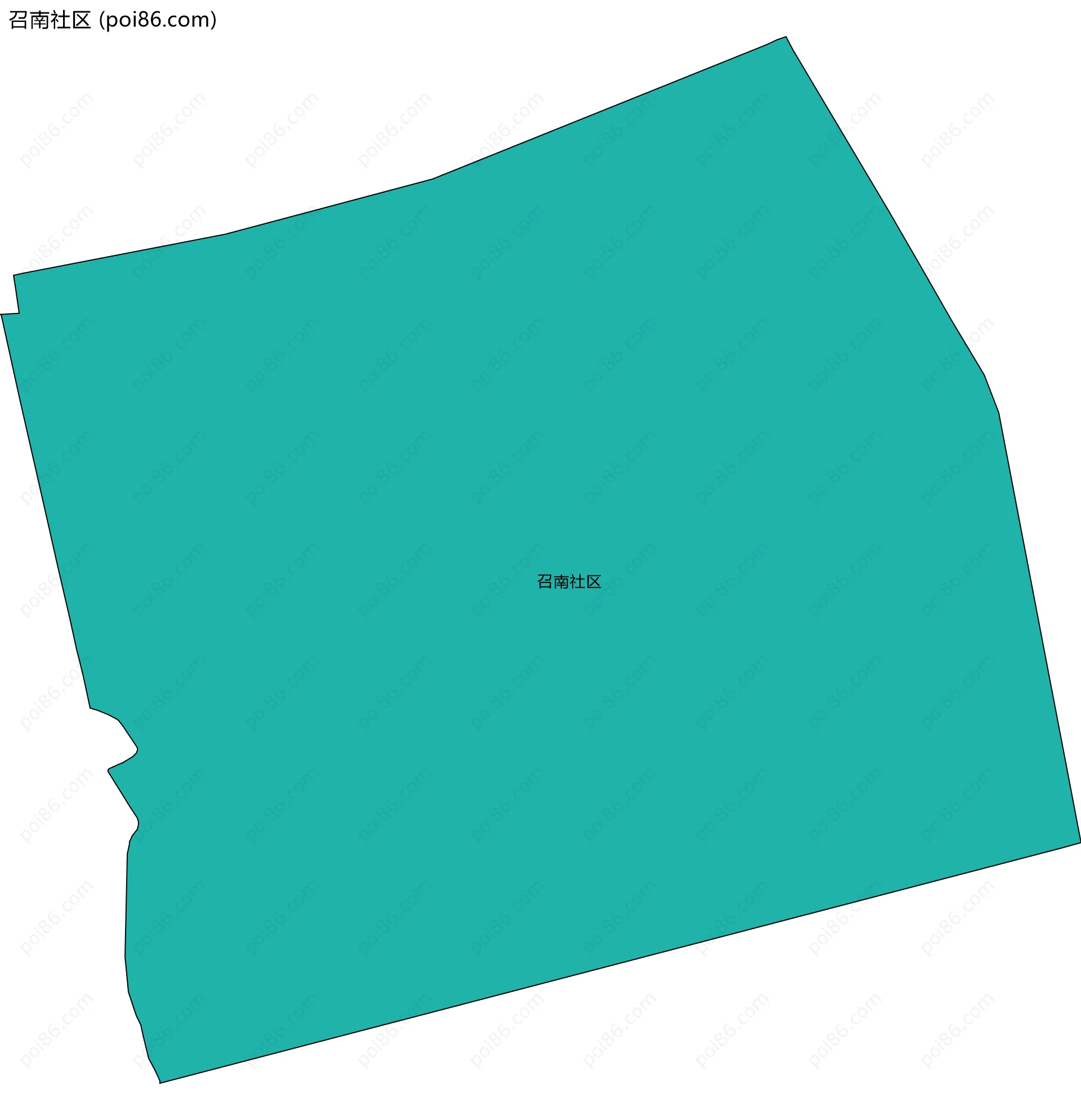 召南社区边界地图