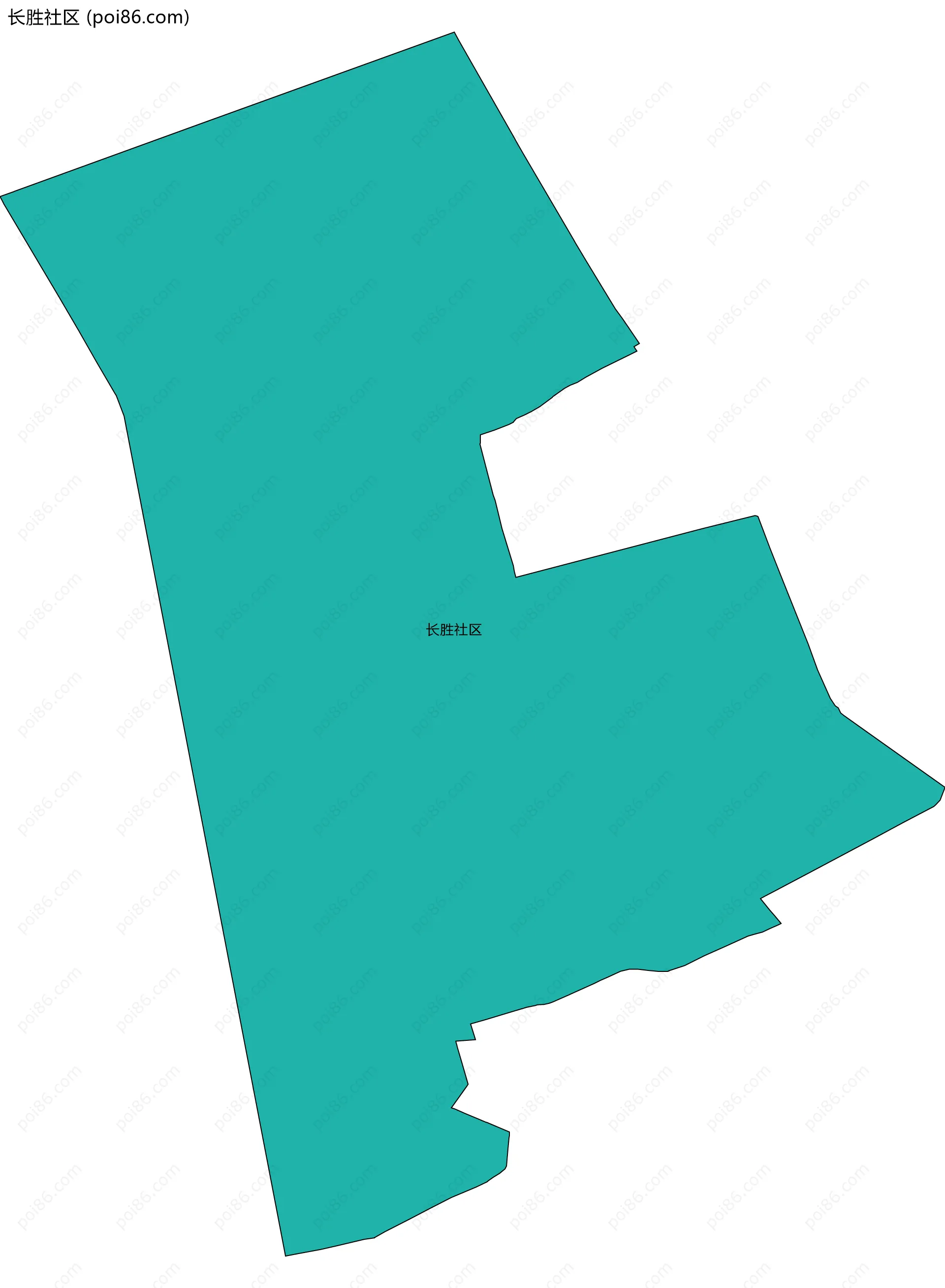 长胜社区边界地图