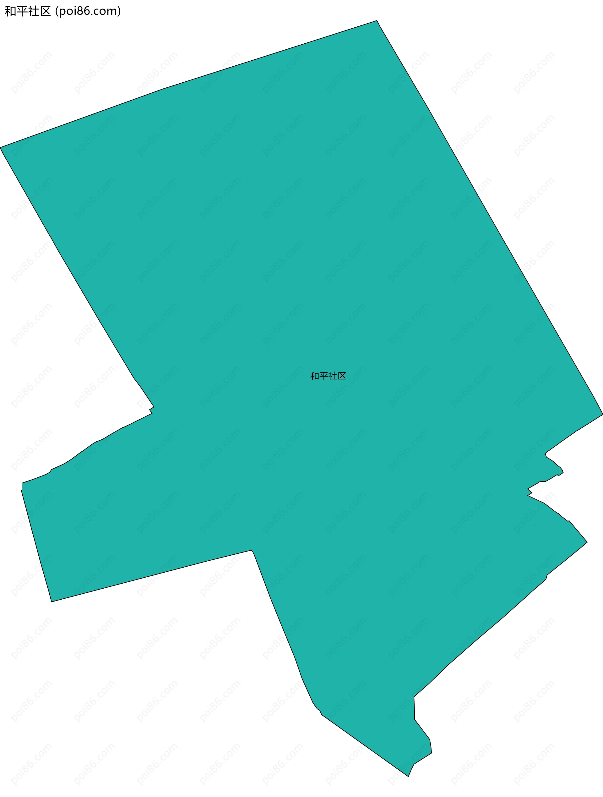 和平社区边界地图