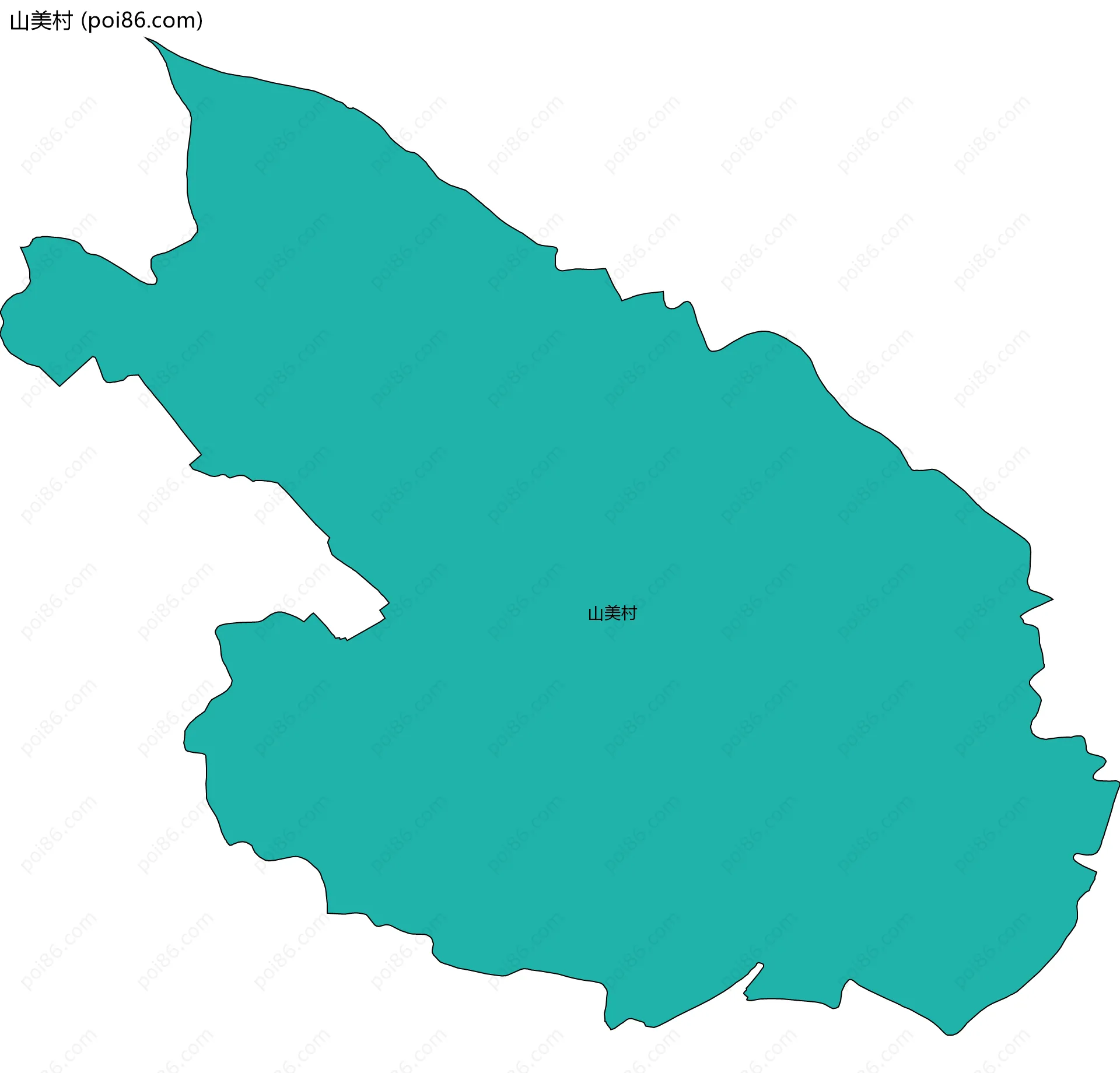山美村边界地图