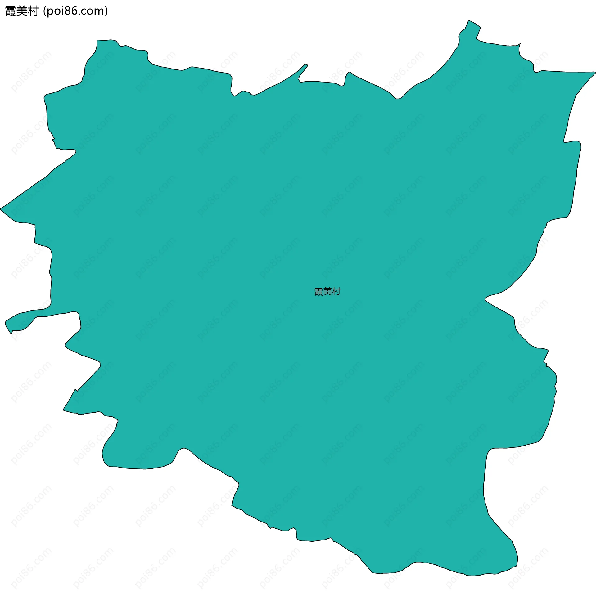 霞美村边界地图