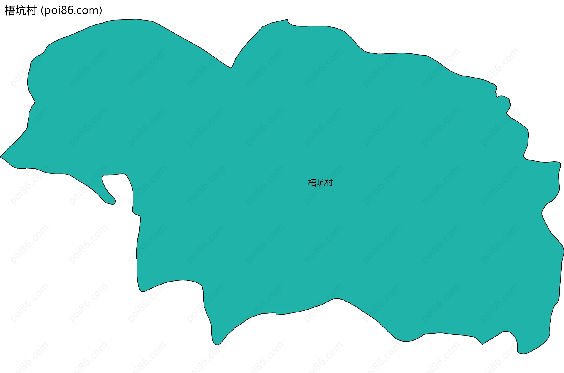 梧坑村边界地图