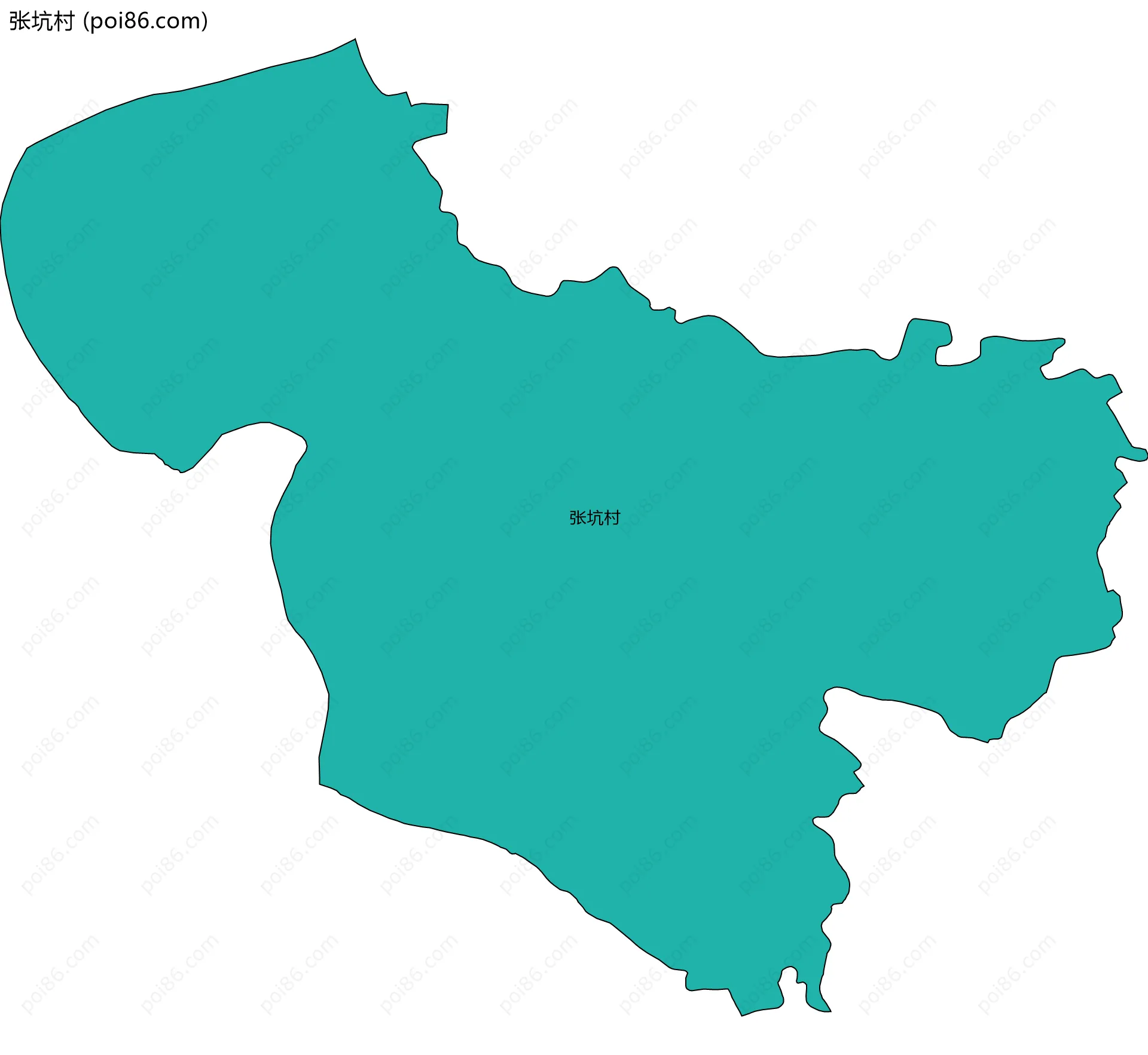 张坑村边界地图