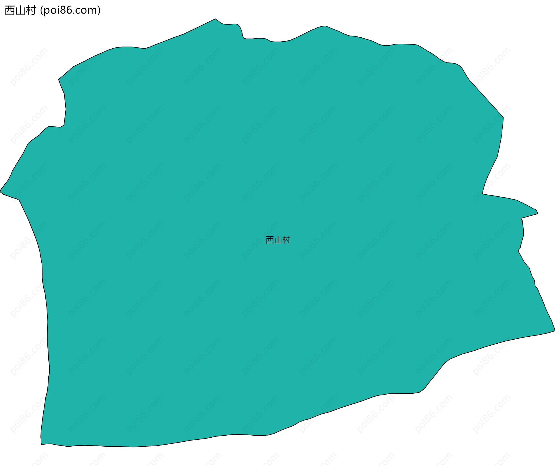 西山村边界地图