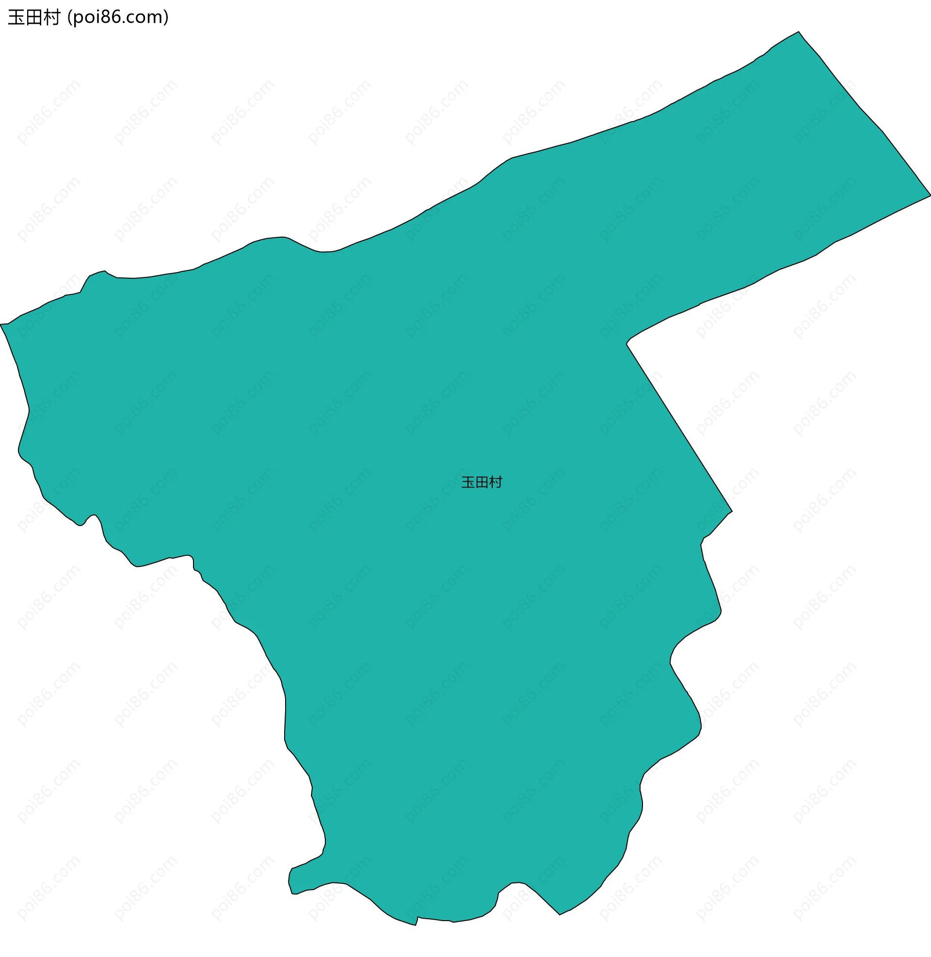 玉田村边界地图