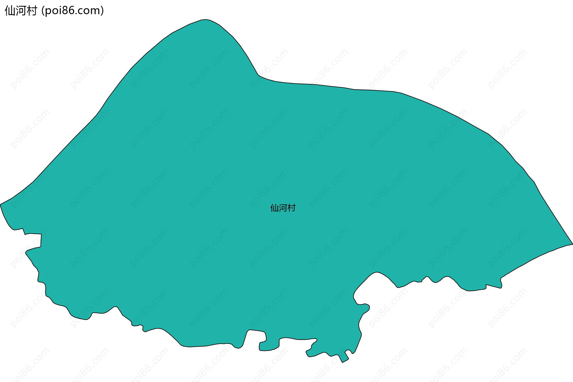 仙河村边界地图