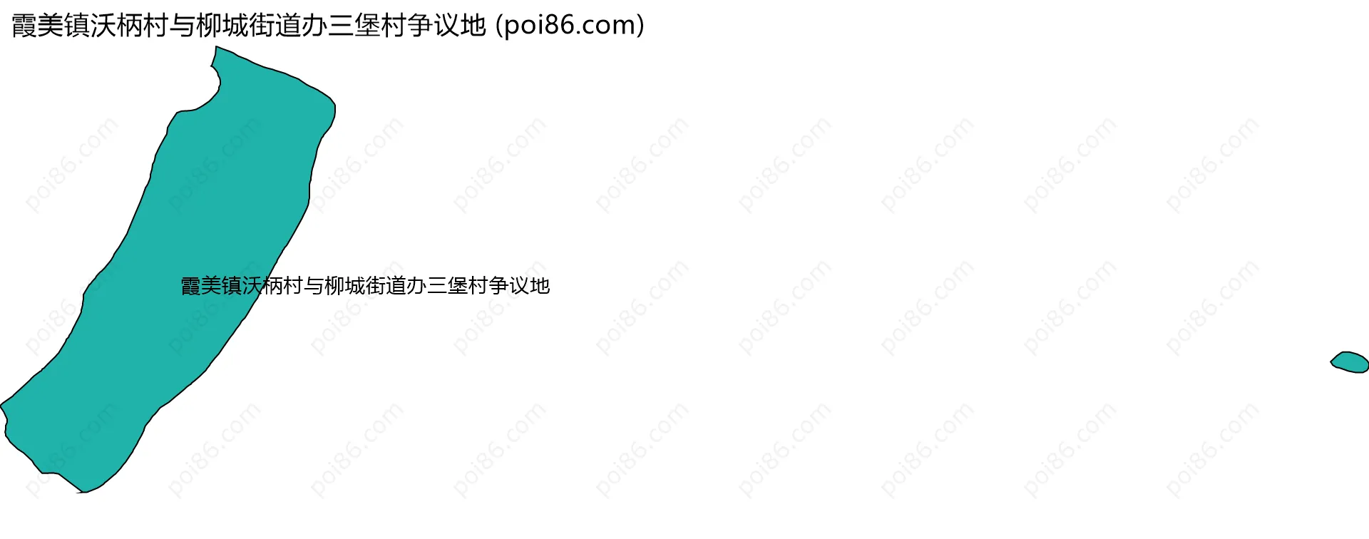 霞美镇沃柄村与柳城街道办三堡村争议地边界地图