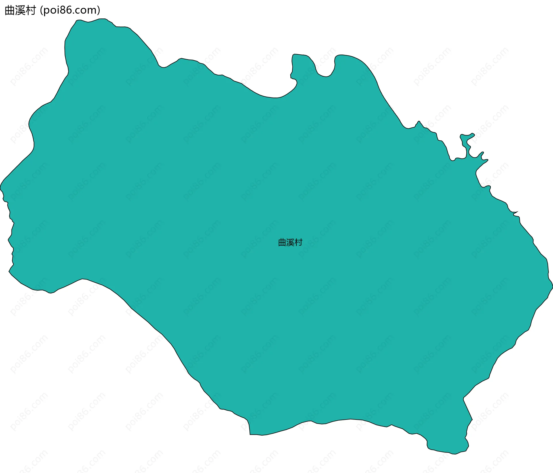 曲溪村边界地图