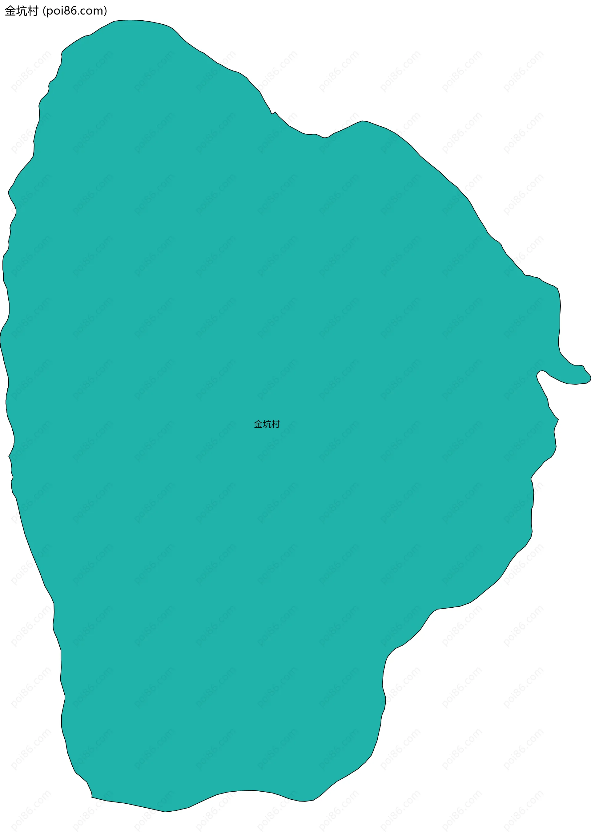 金坑村边界地图