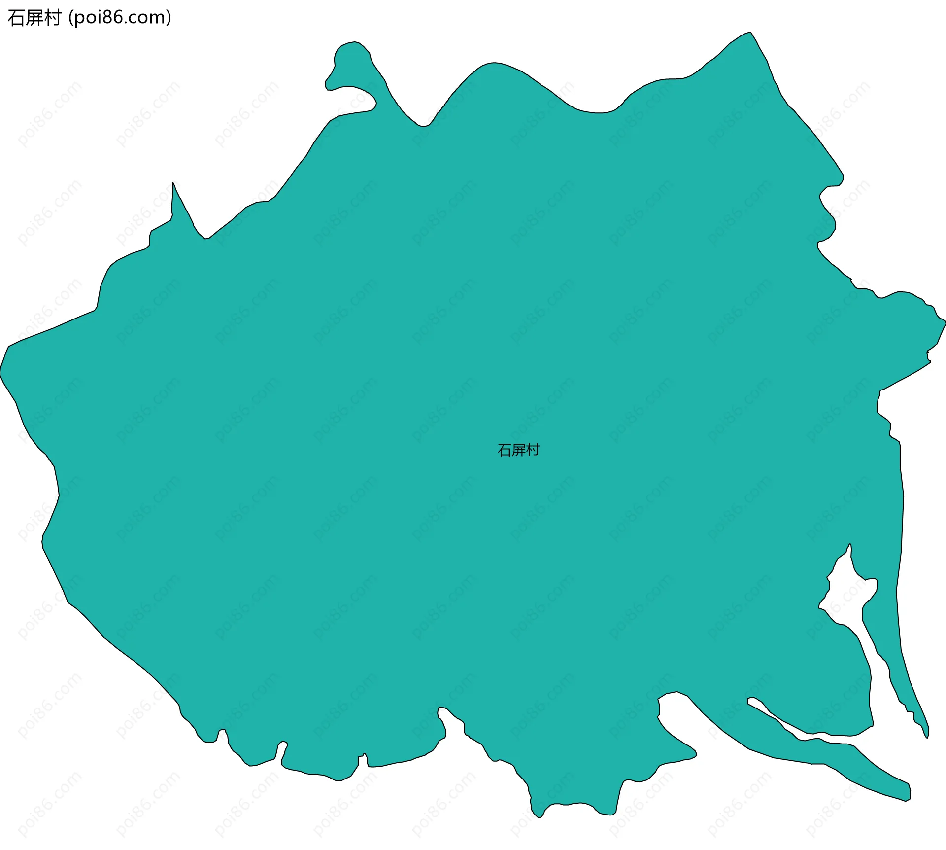 石屏村边界地图