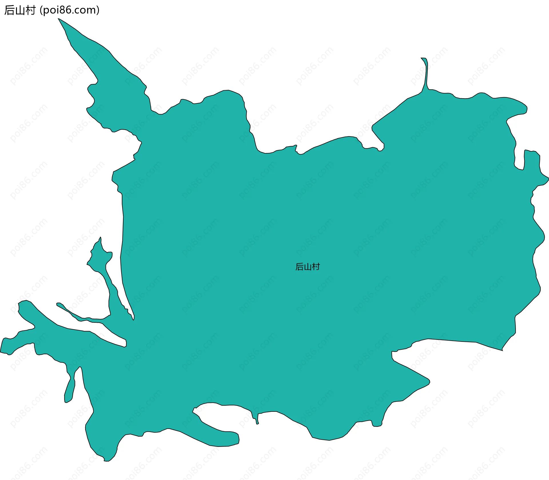 后山村边界地图