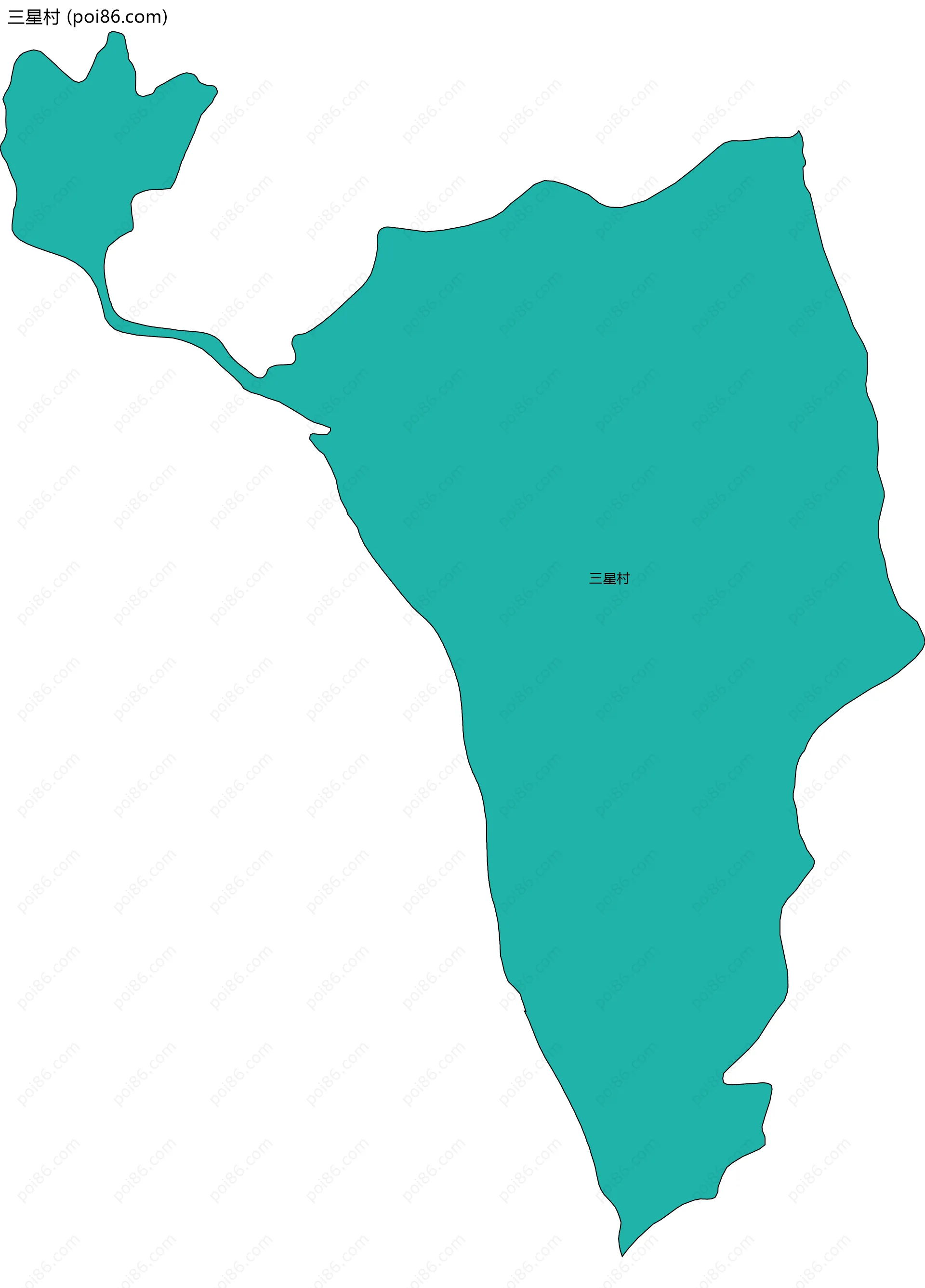 三星村边界地图