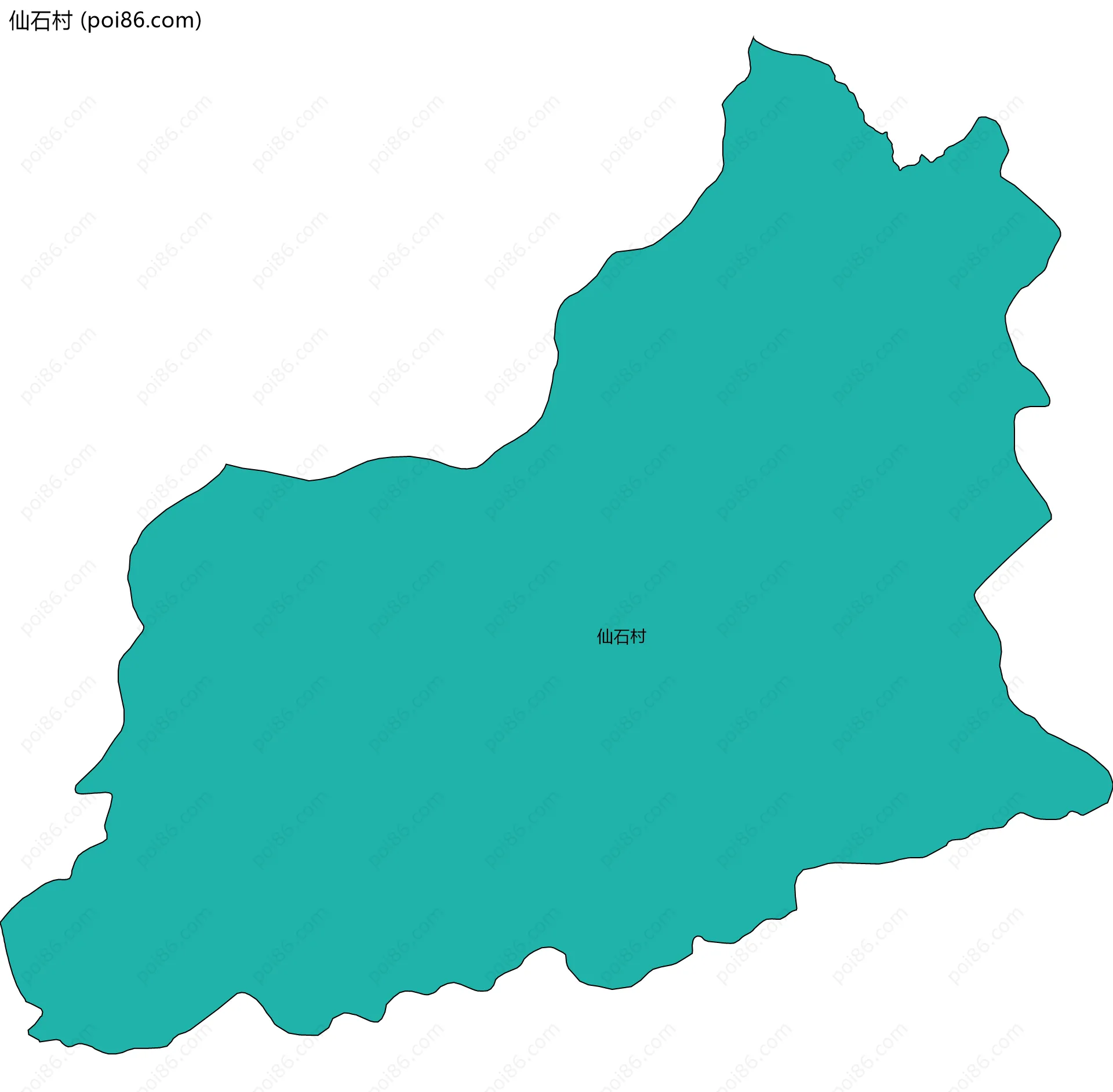 仙石村边界地图