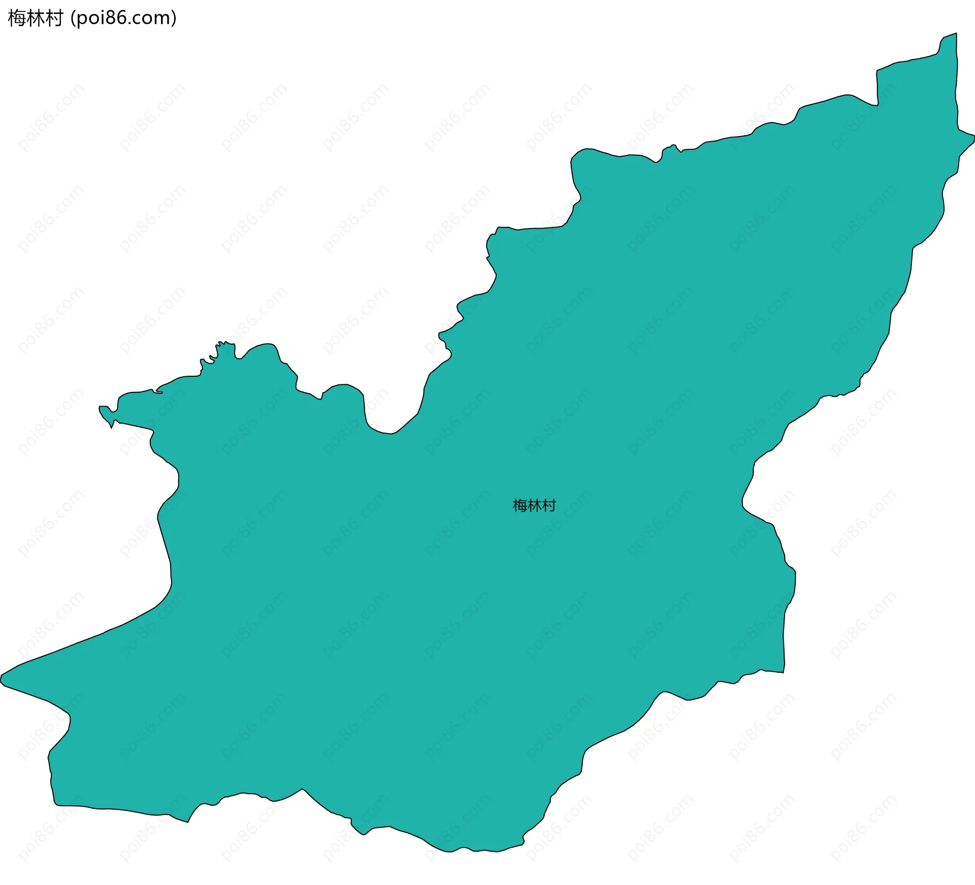 梅林村边界地图