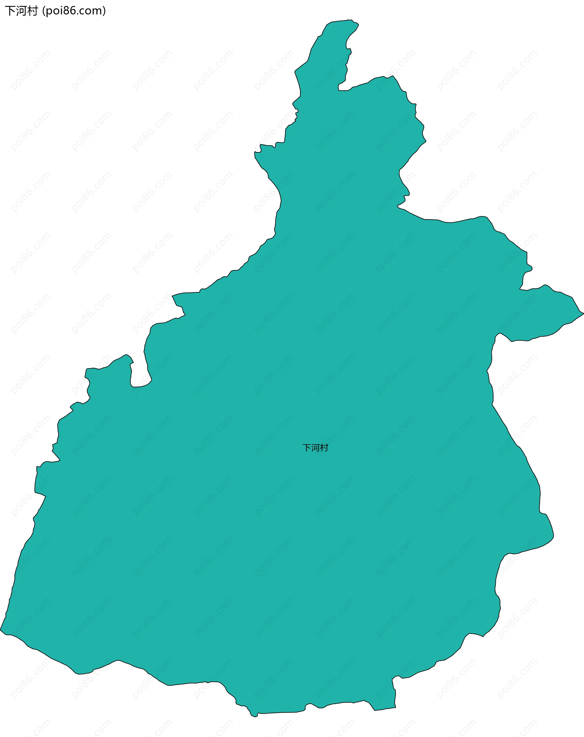 下河村边界地图