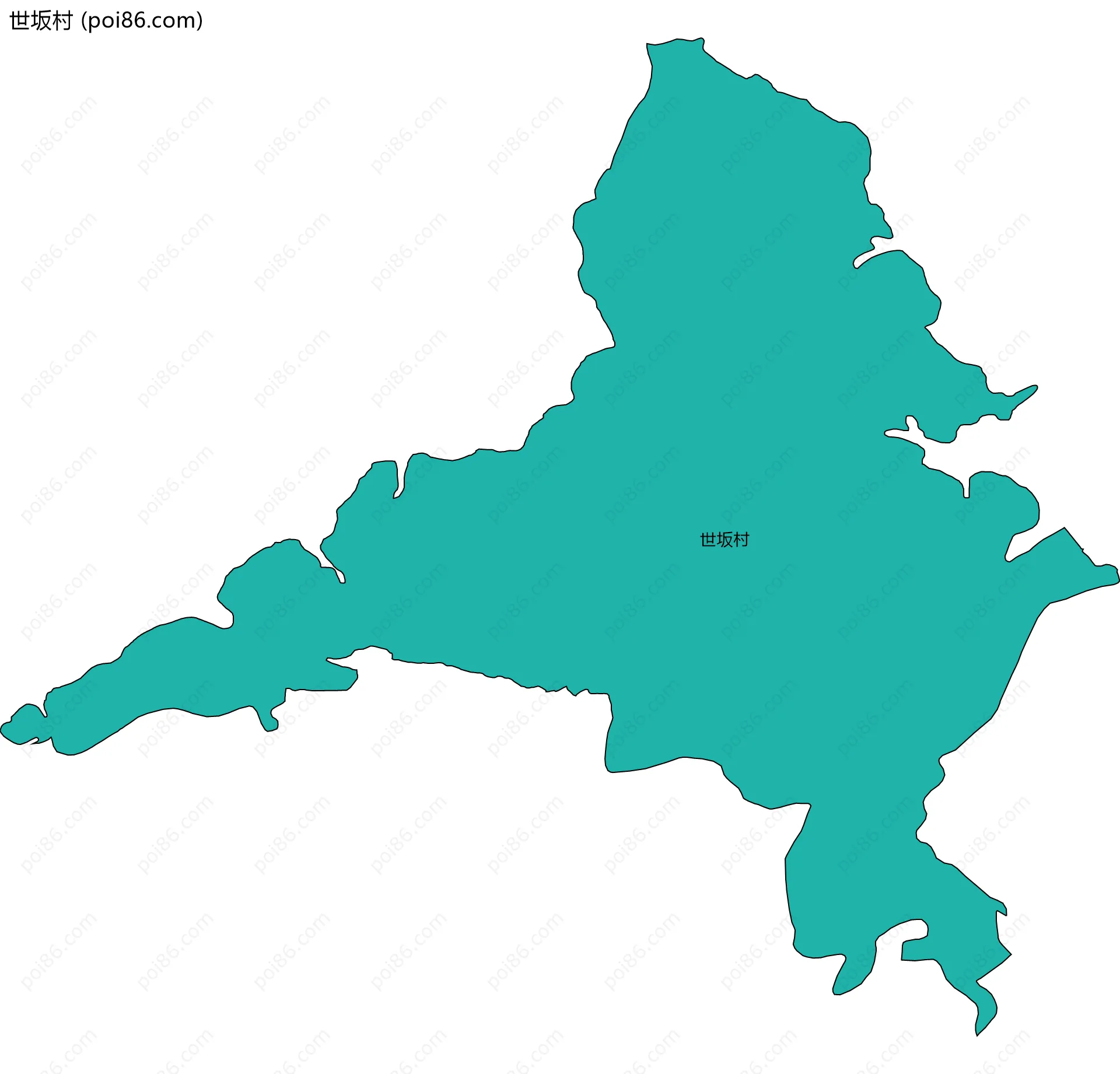 世坂村边界地图