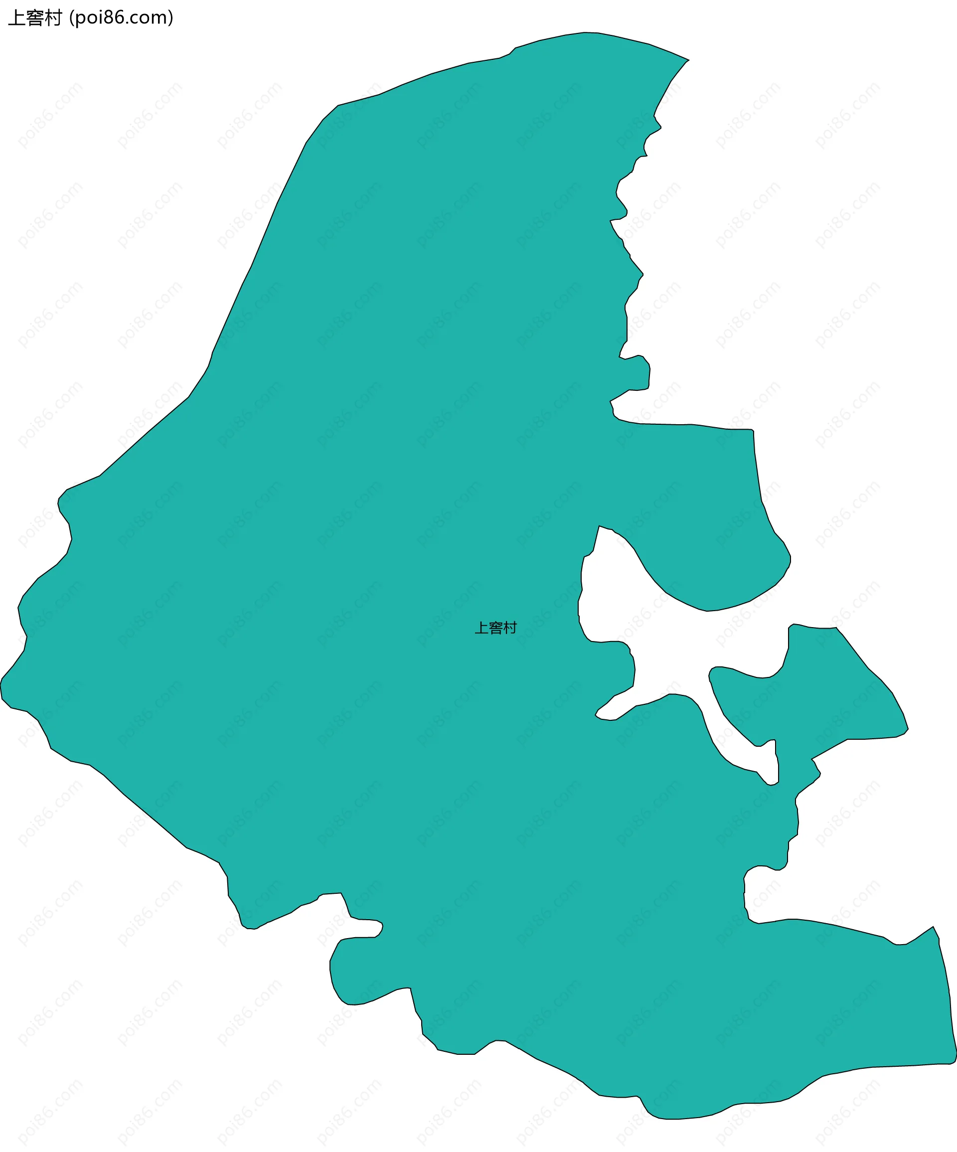 上窖村边界地图