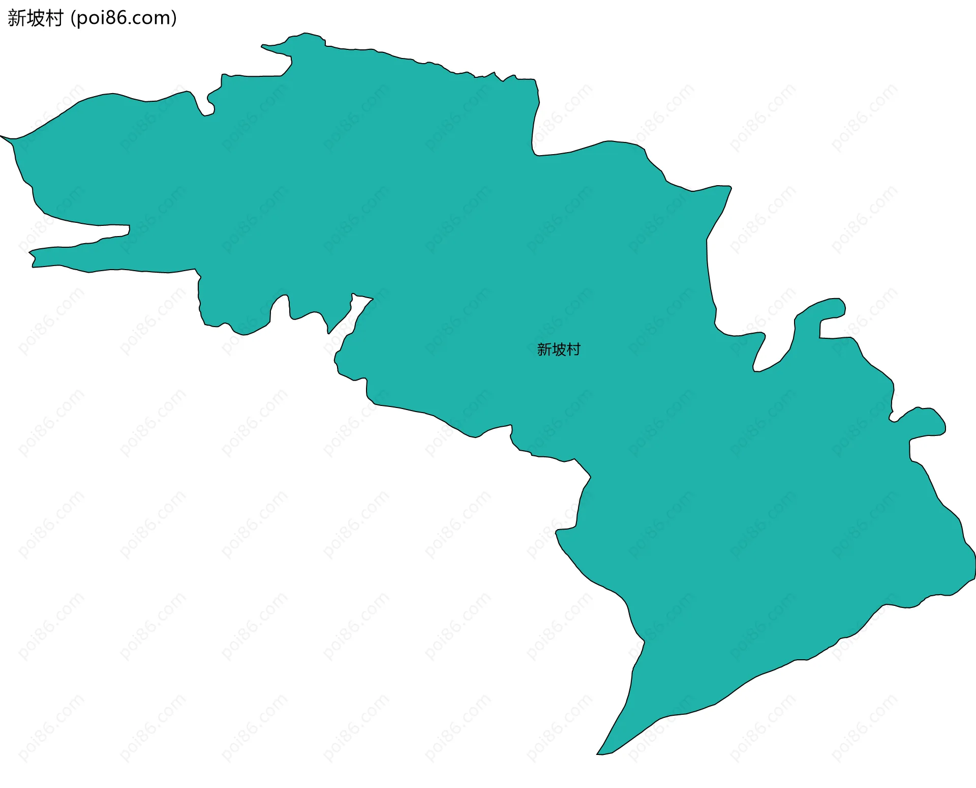 新坡村边界地图
