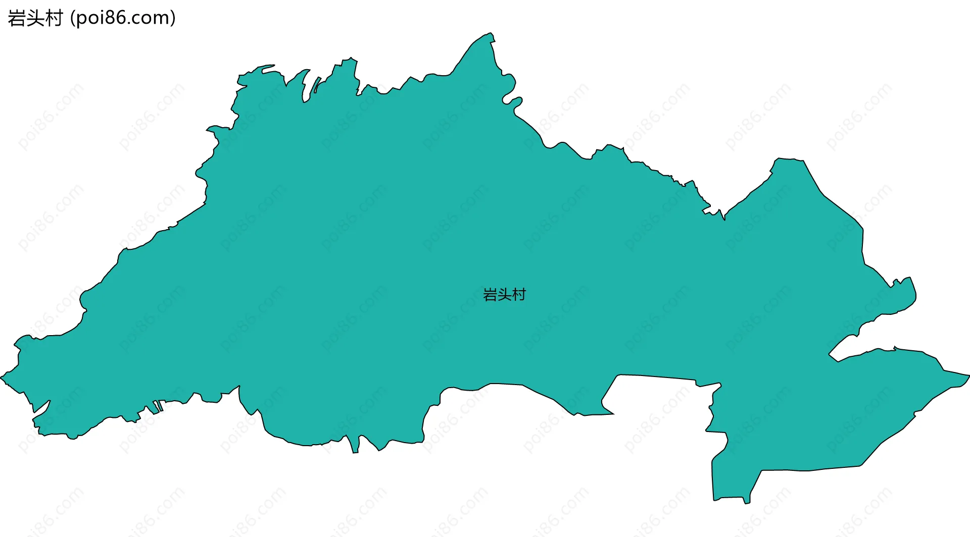 岩头村边界地图