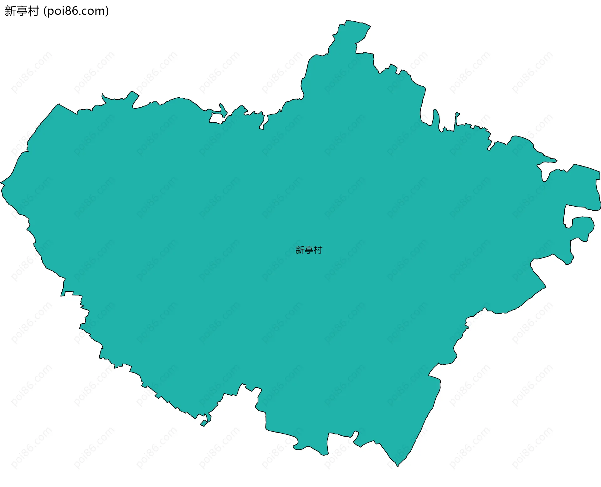 新亭村边界地图