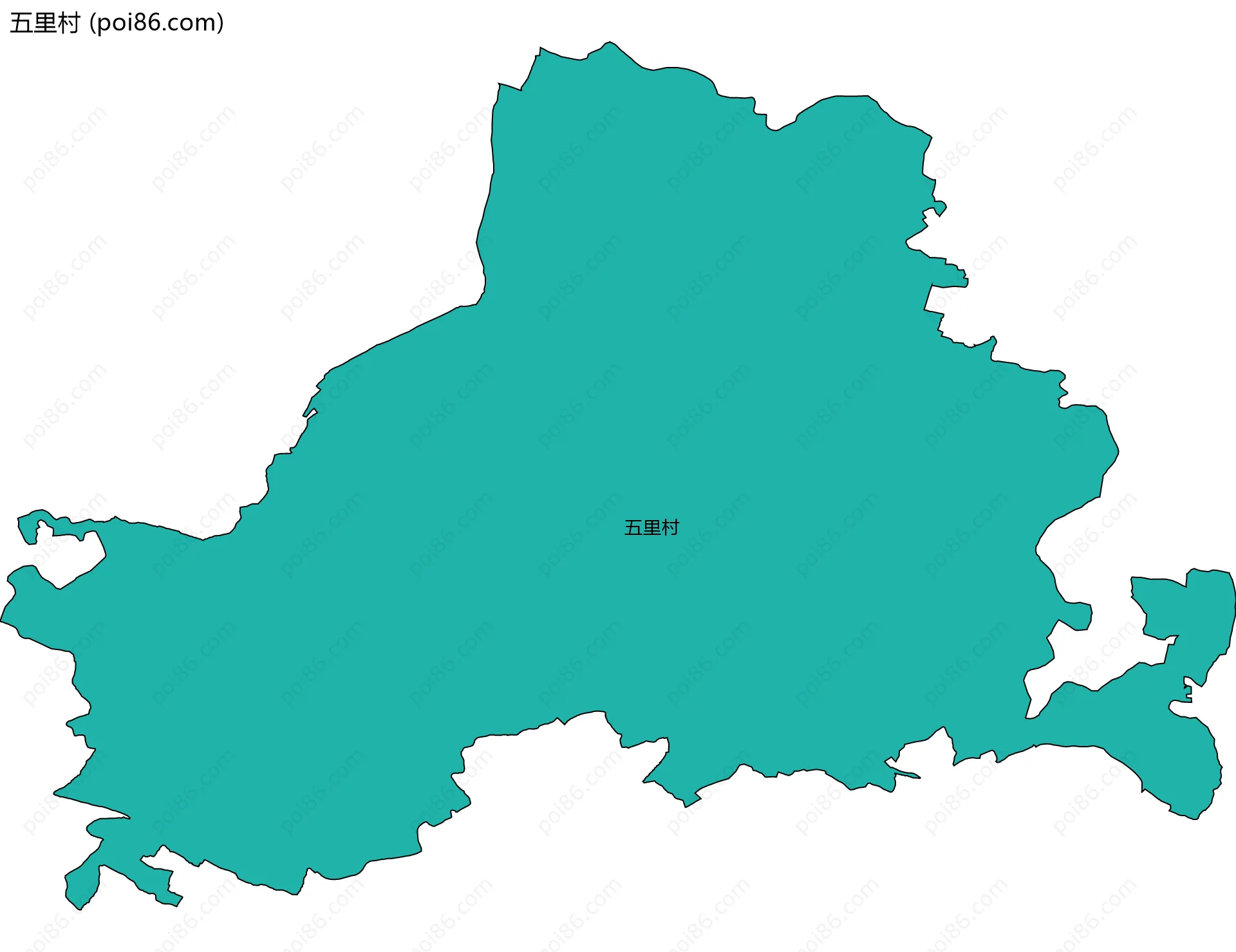 五里村边界地图