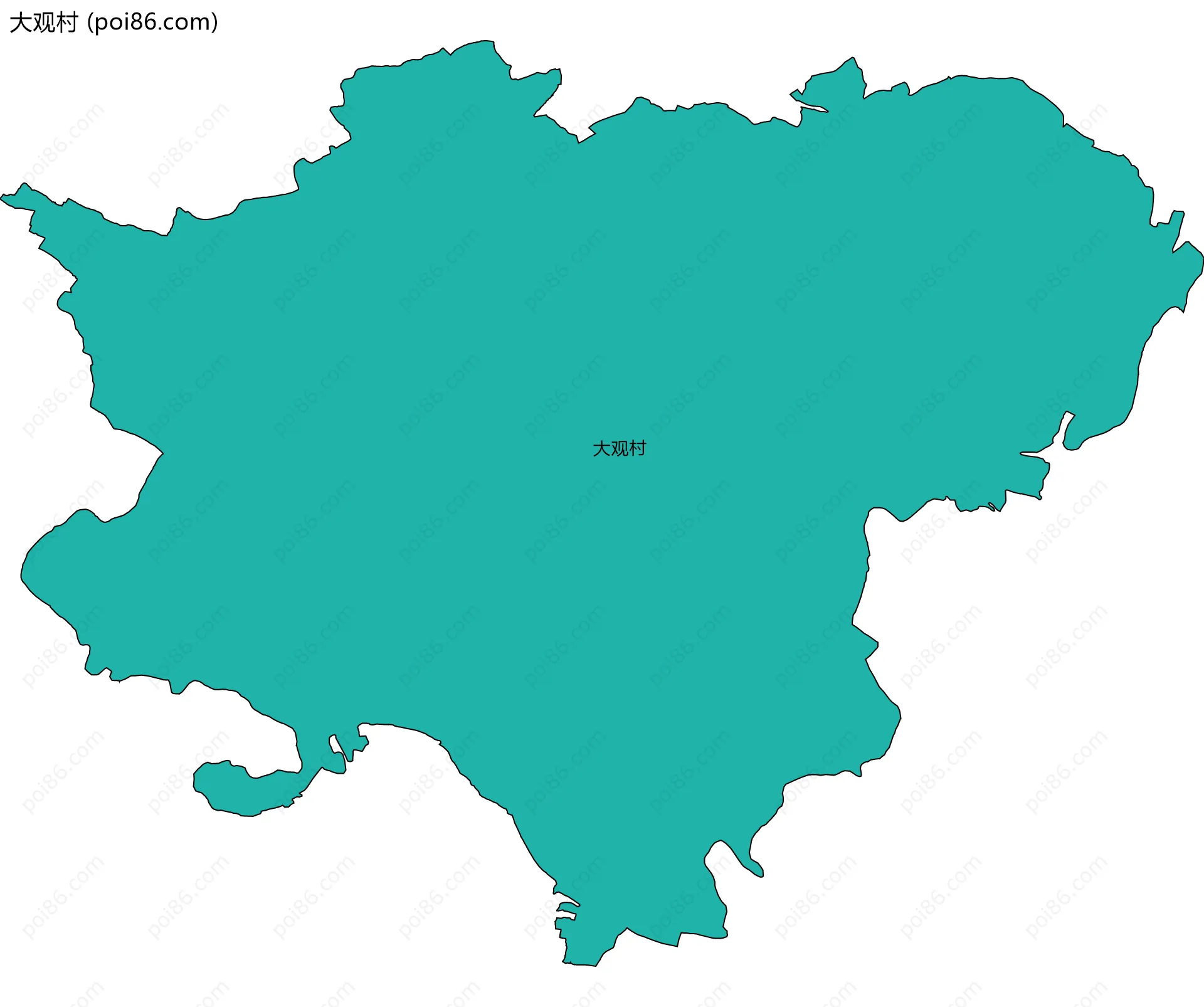 大观村边界地图