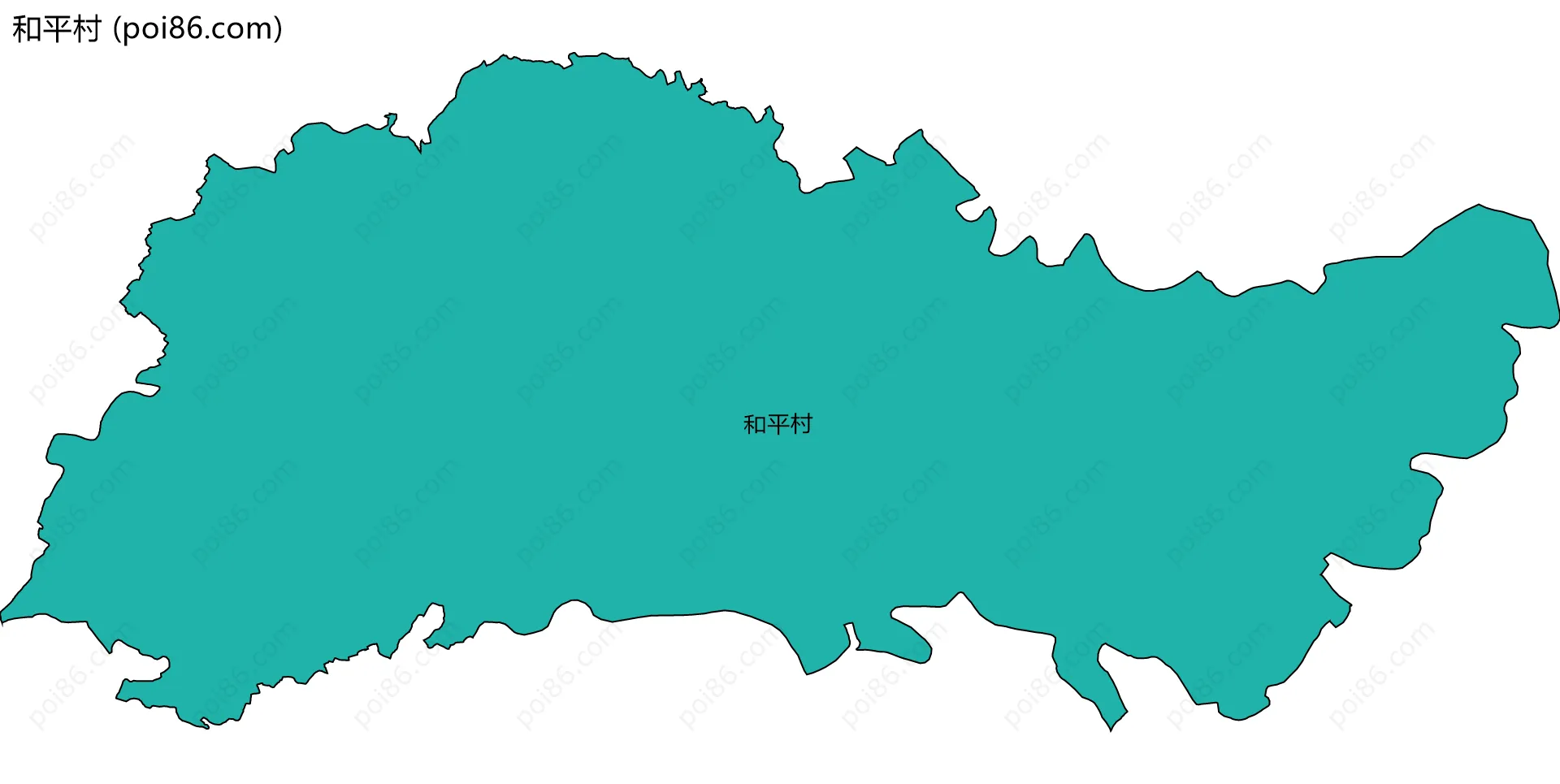 和平村边界地图