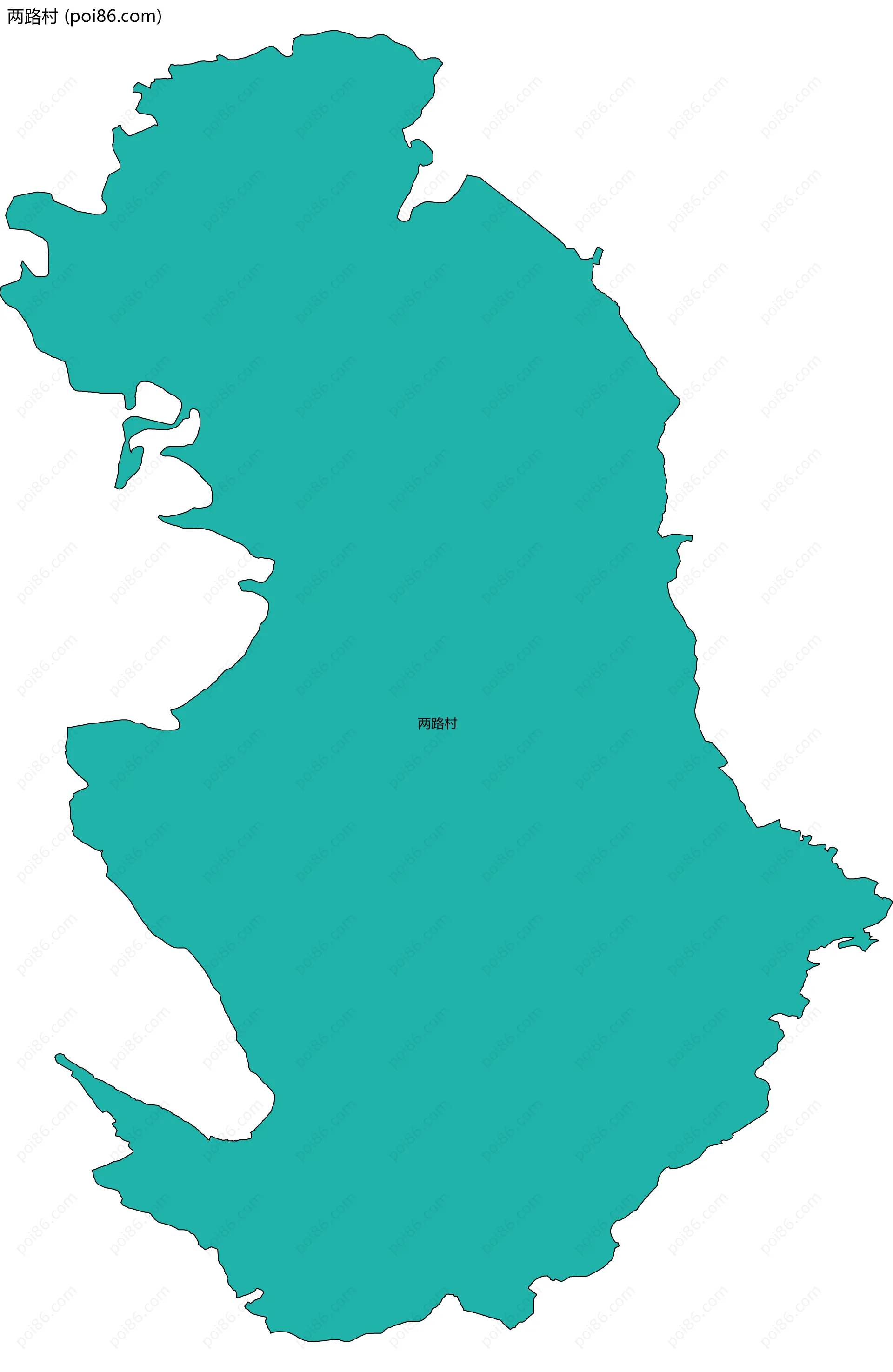 两路村边界地图