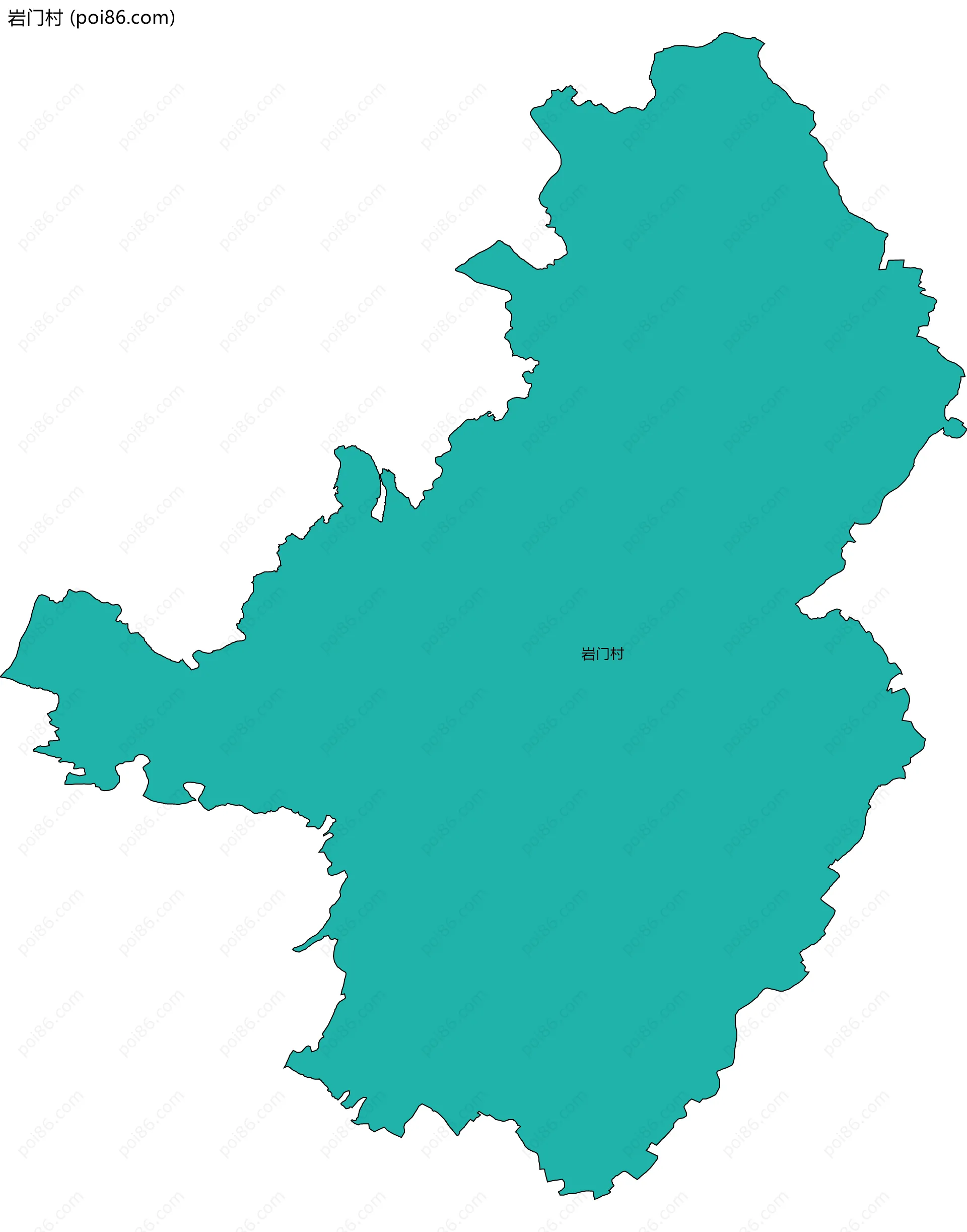 岩门村边界地图