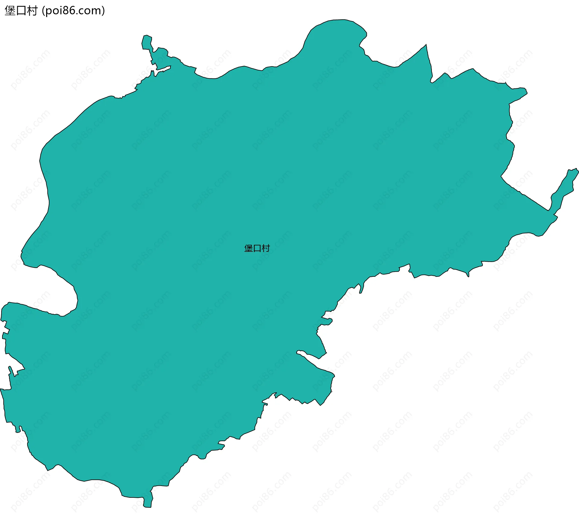 堡口村边界地图