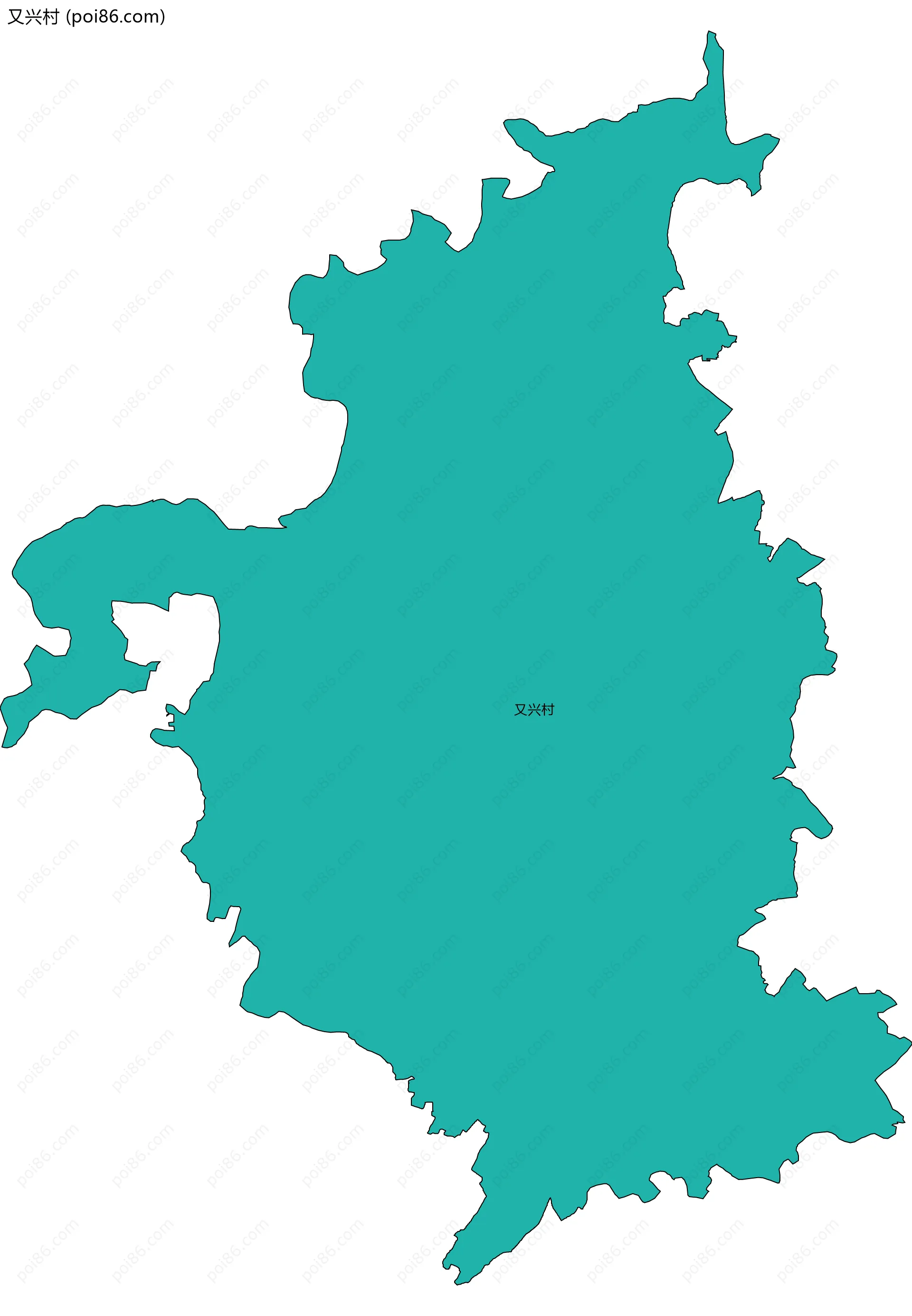 又兴村边界地图