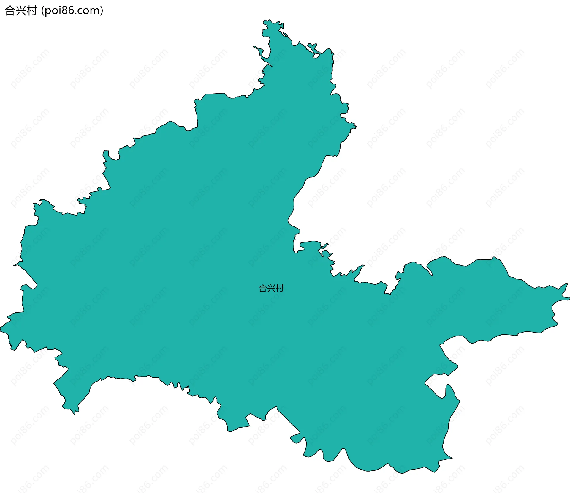 合兴村边界地图
