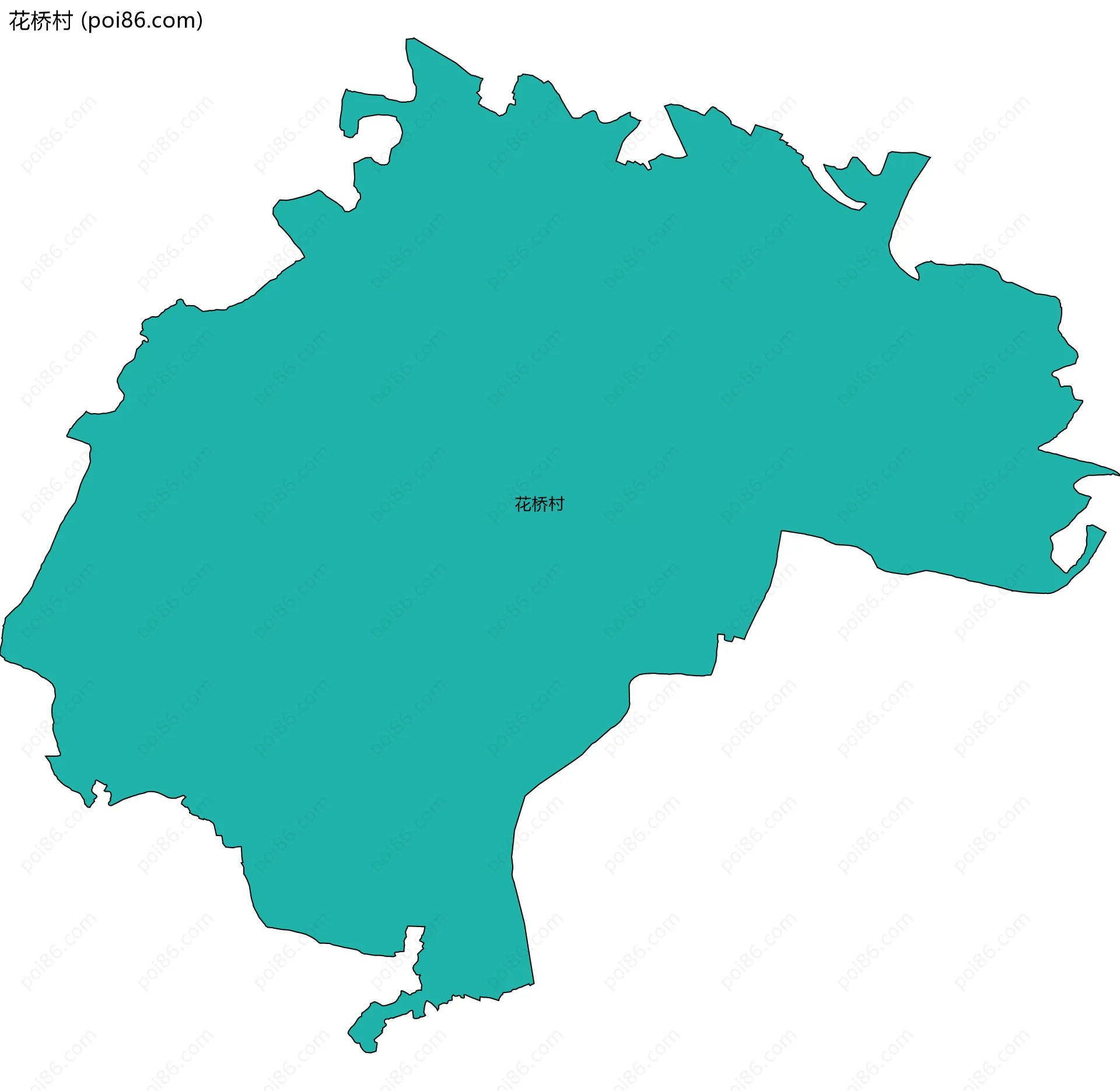 花桥村边界地图