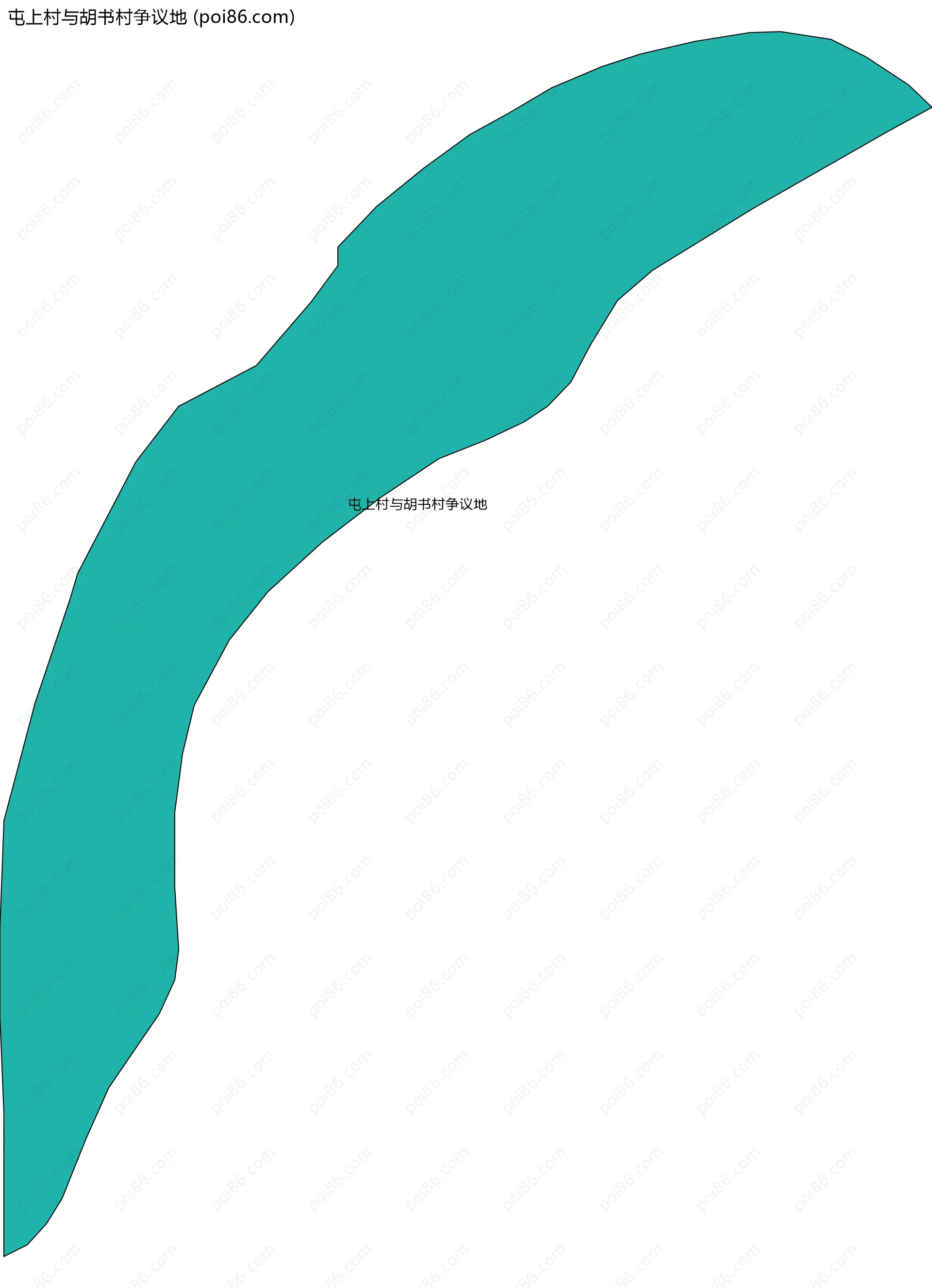 屯上村与胡书村争议地边界地图