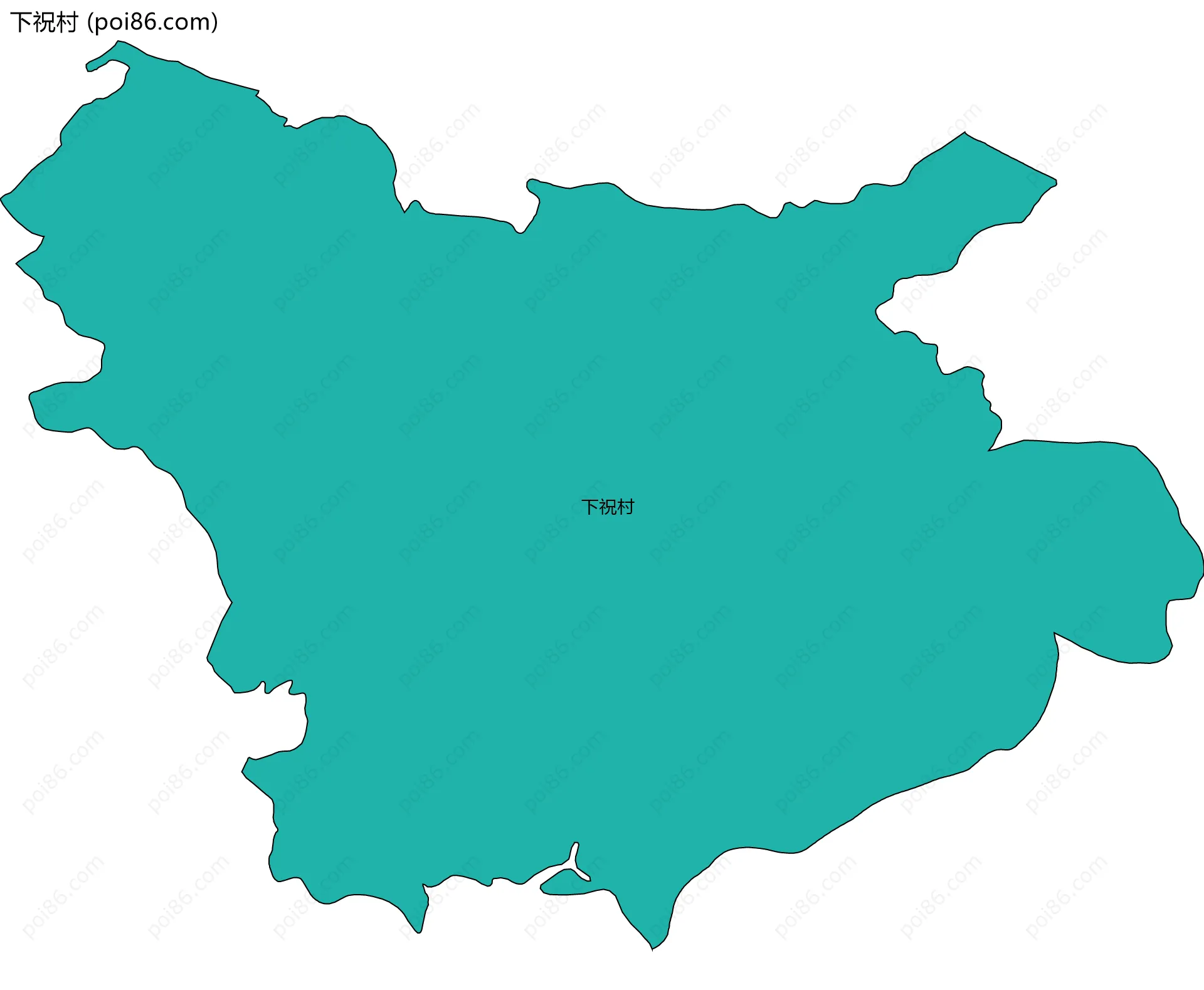 下祝村边界地图