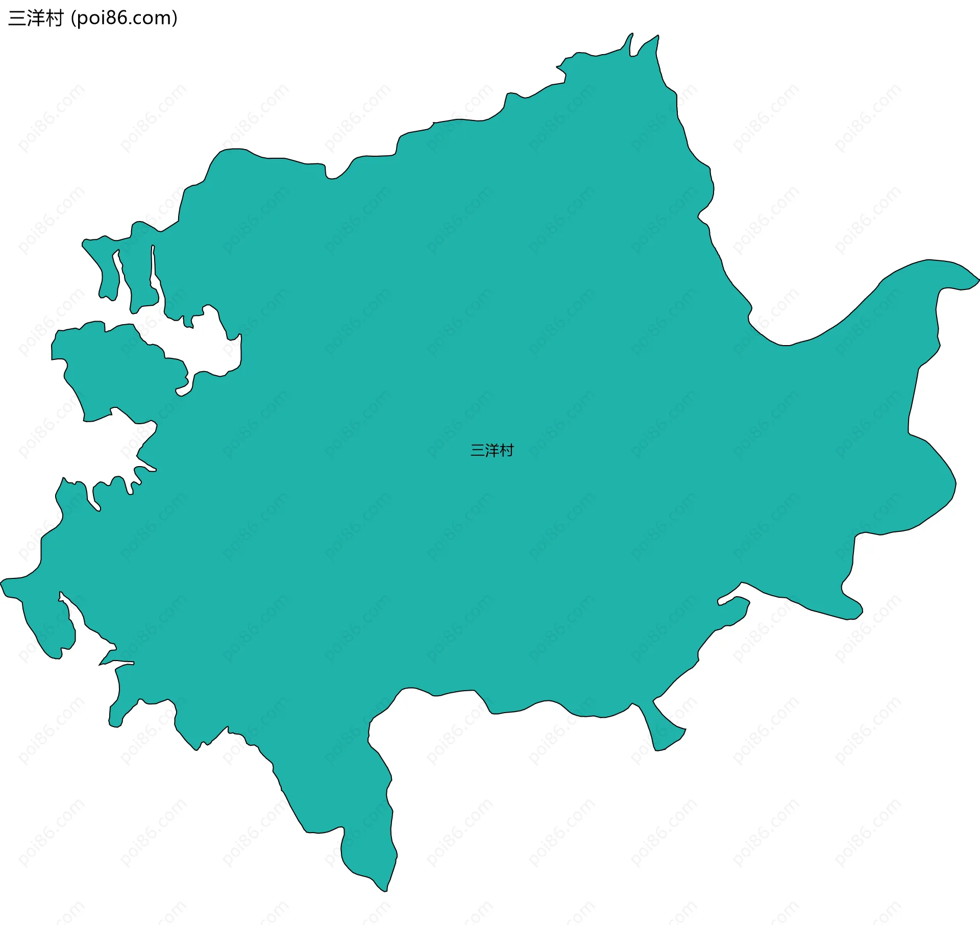 三洋村边界地图