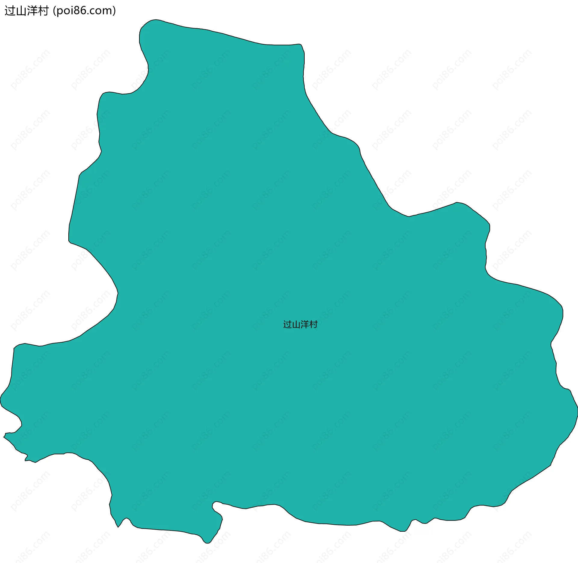 过山洋村边界地图