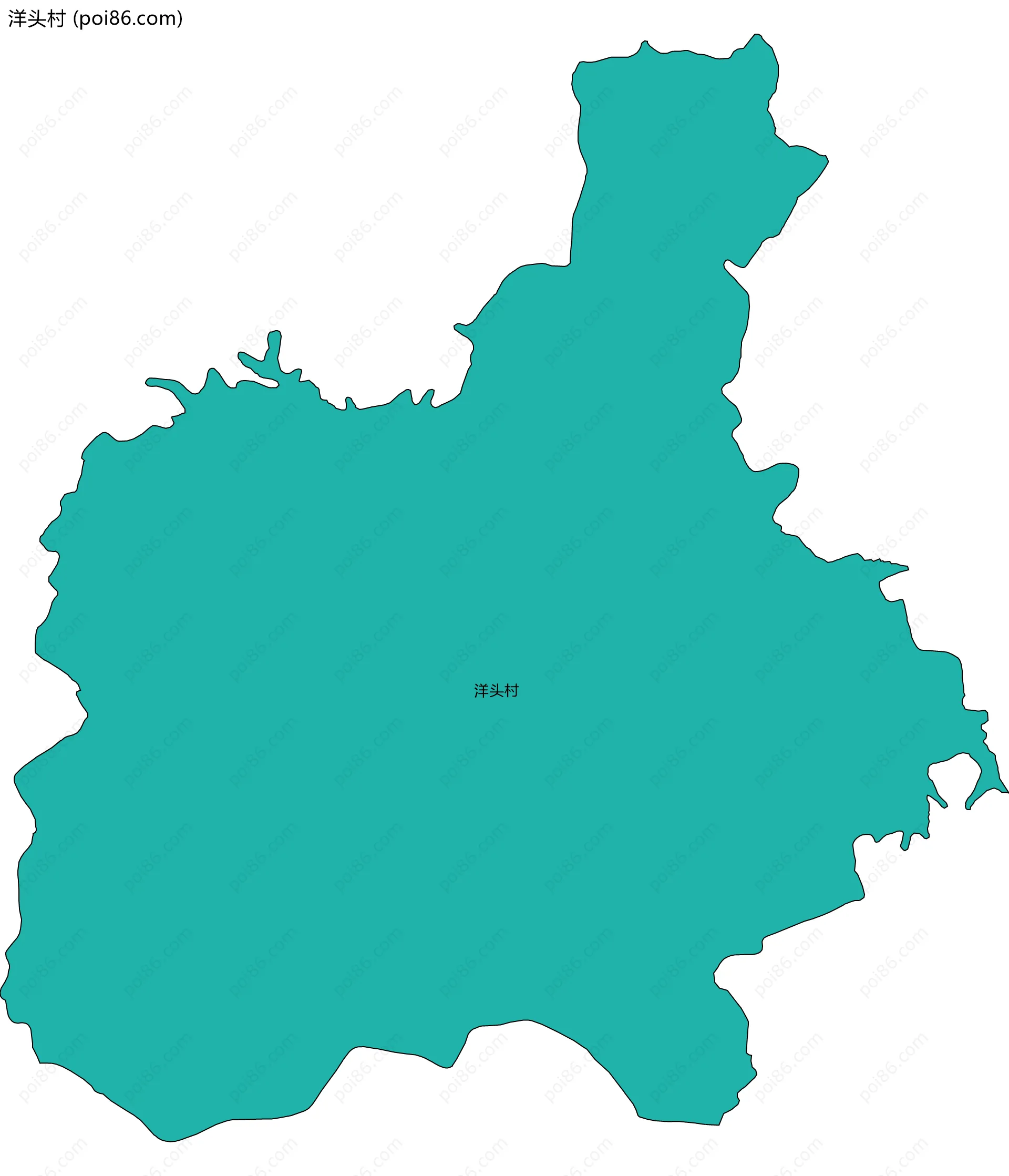 洋头村边界地图
