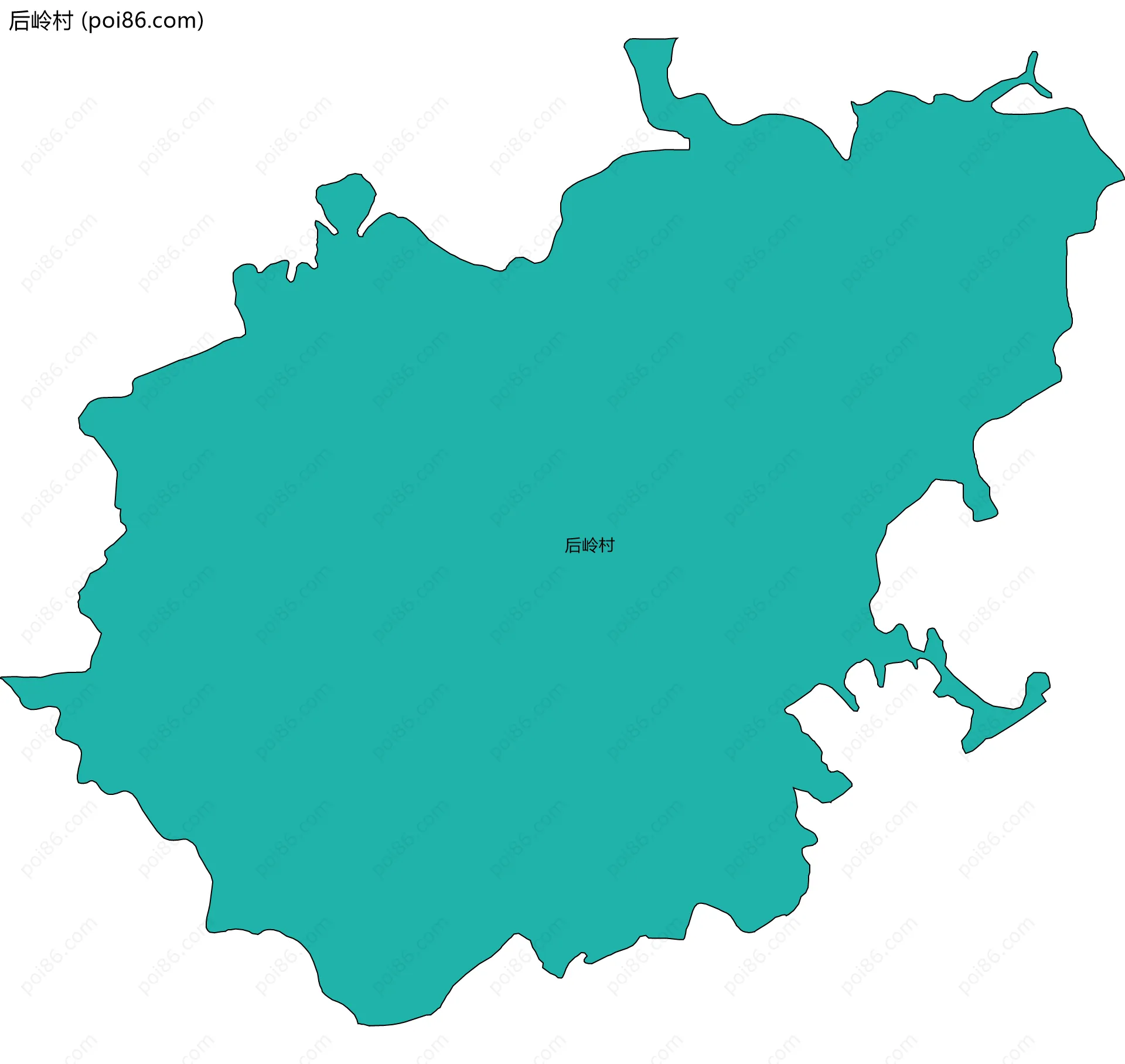 后岭村边界地图