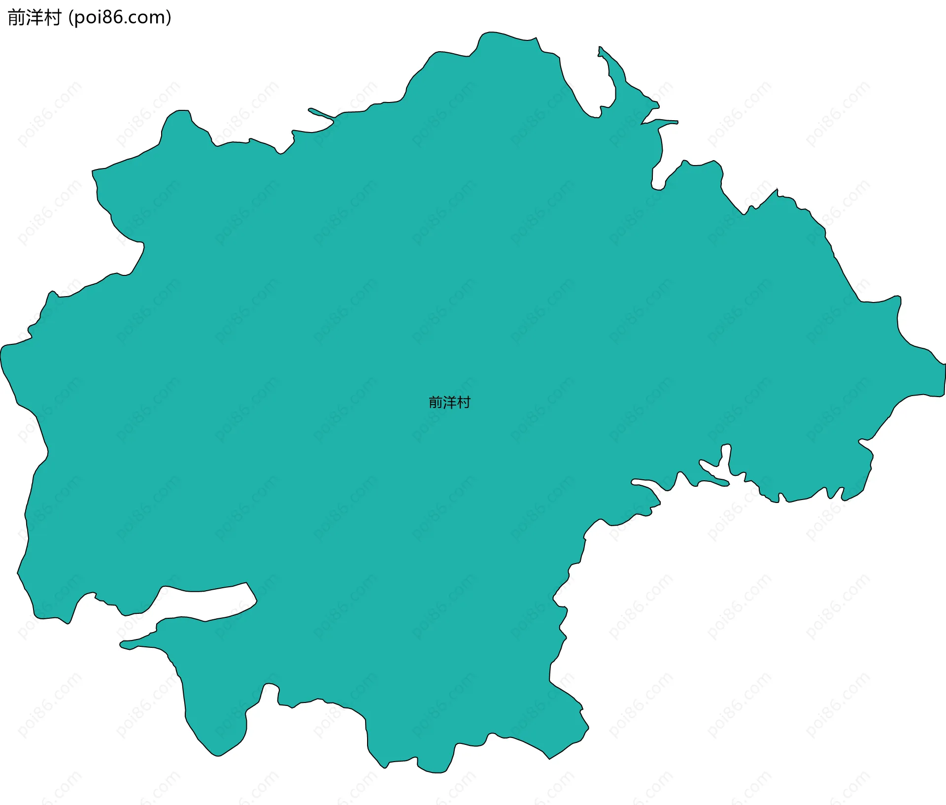 前洋村边界地图