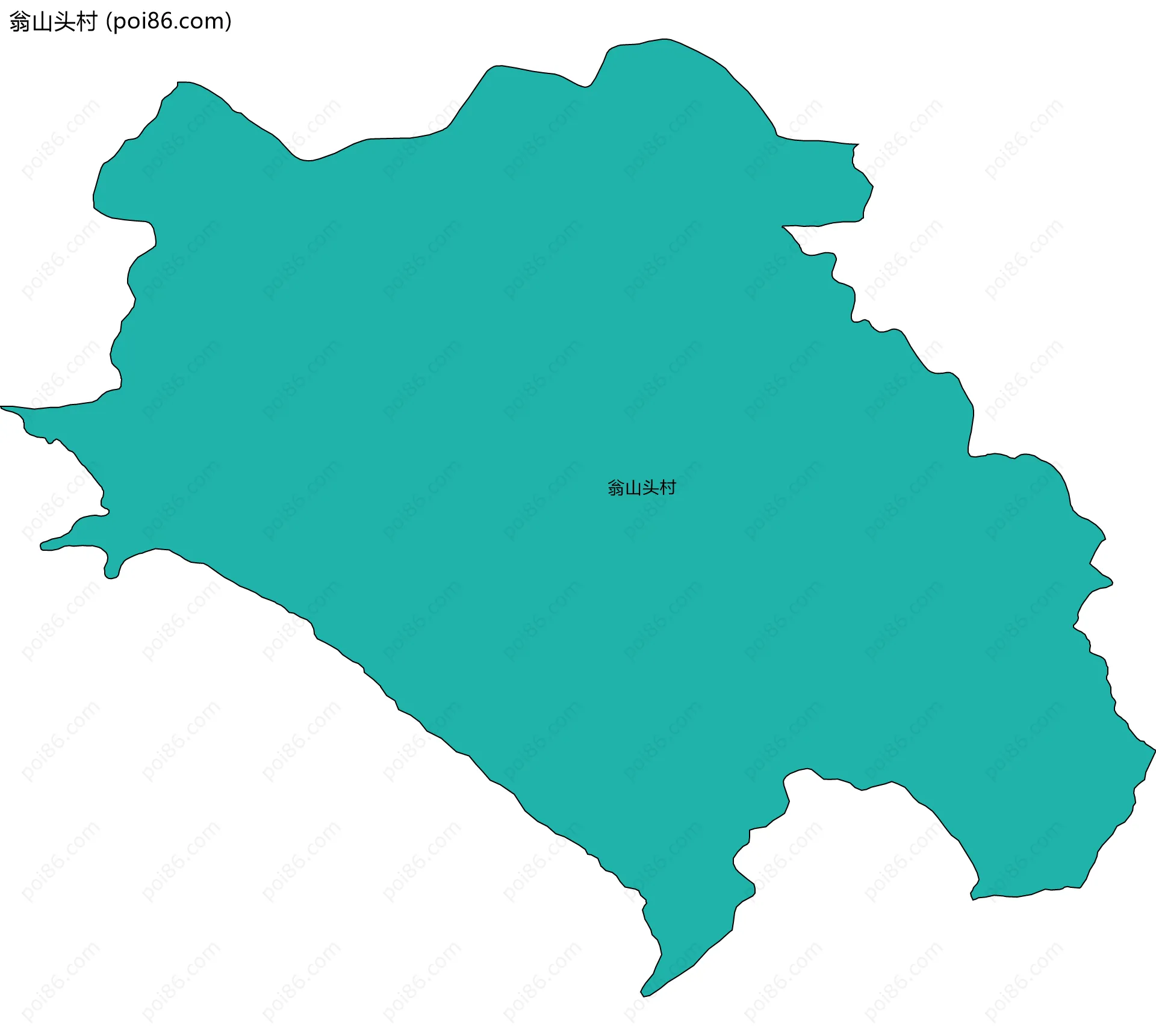 翁山头村边界地图
