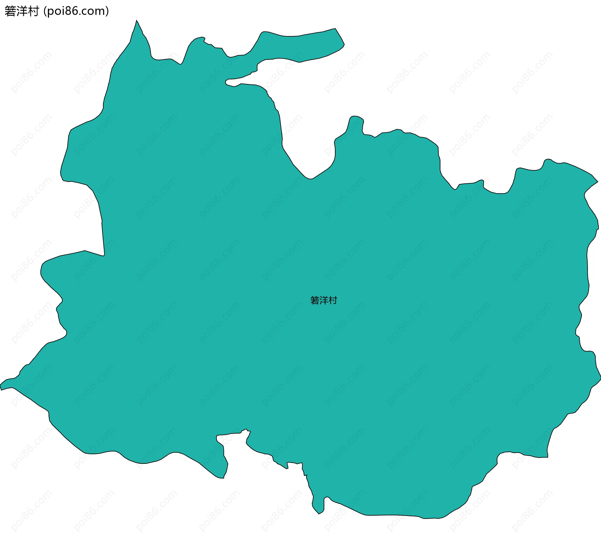 箬洋村边界地图