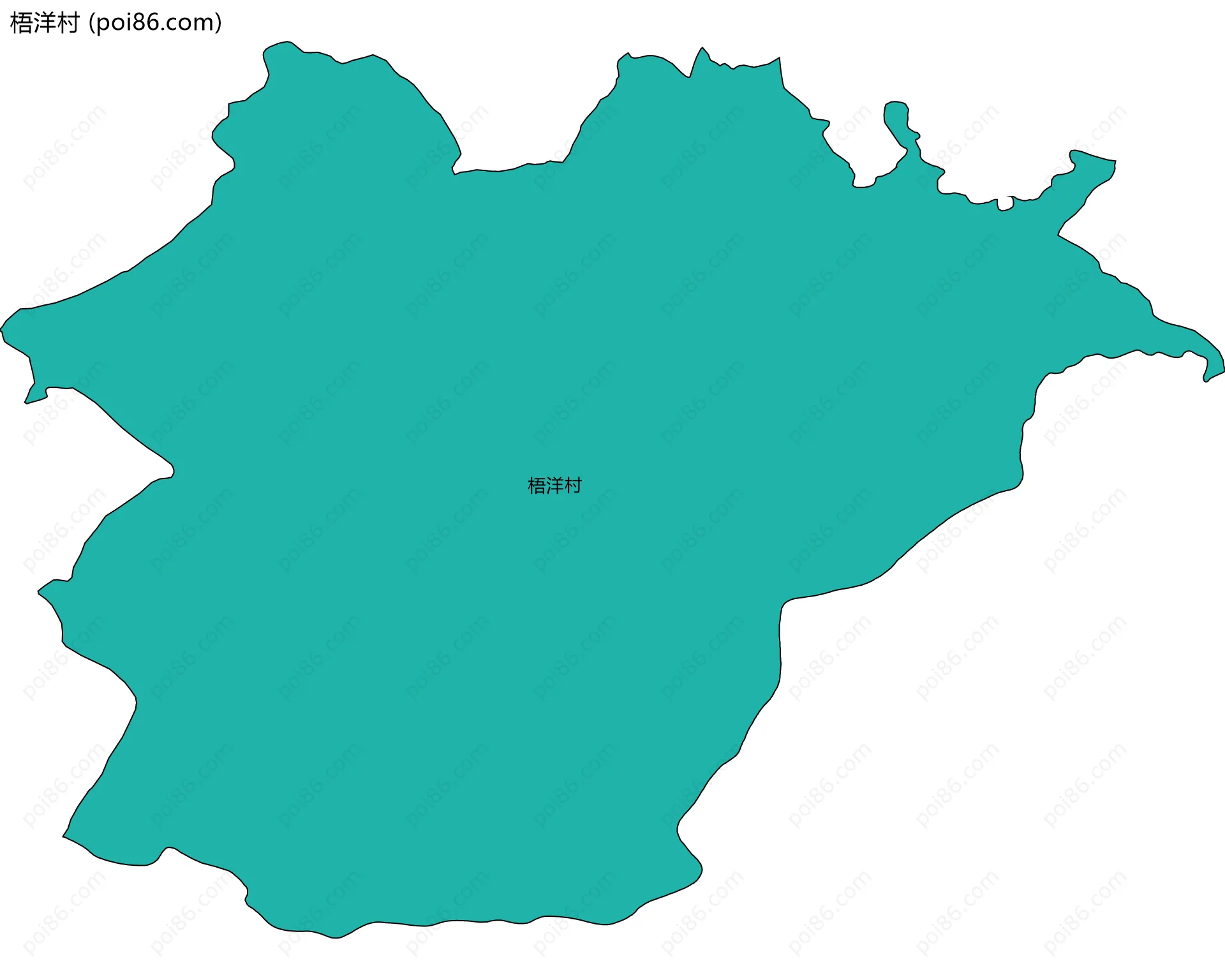 梧洋村边界地图