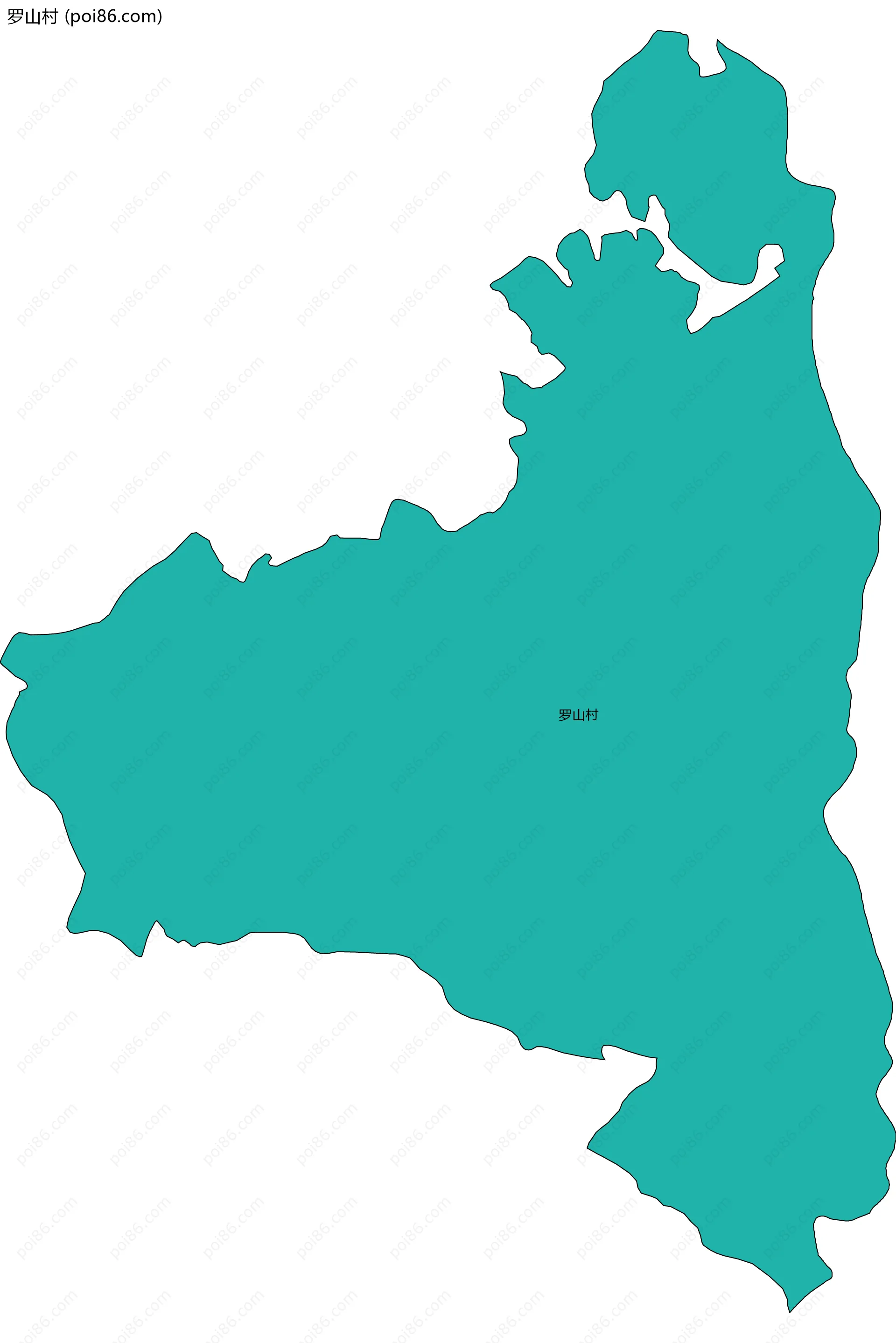 罗山村边界地图