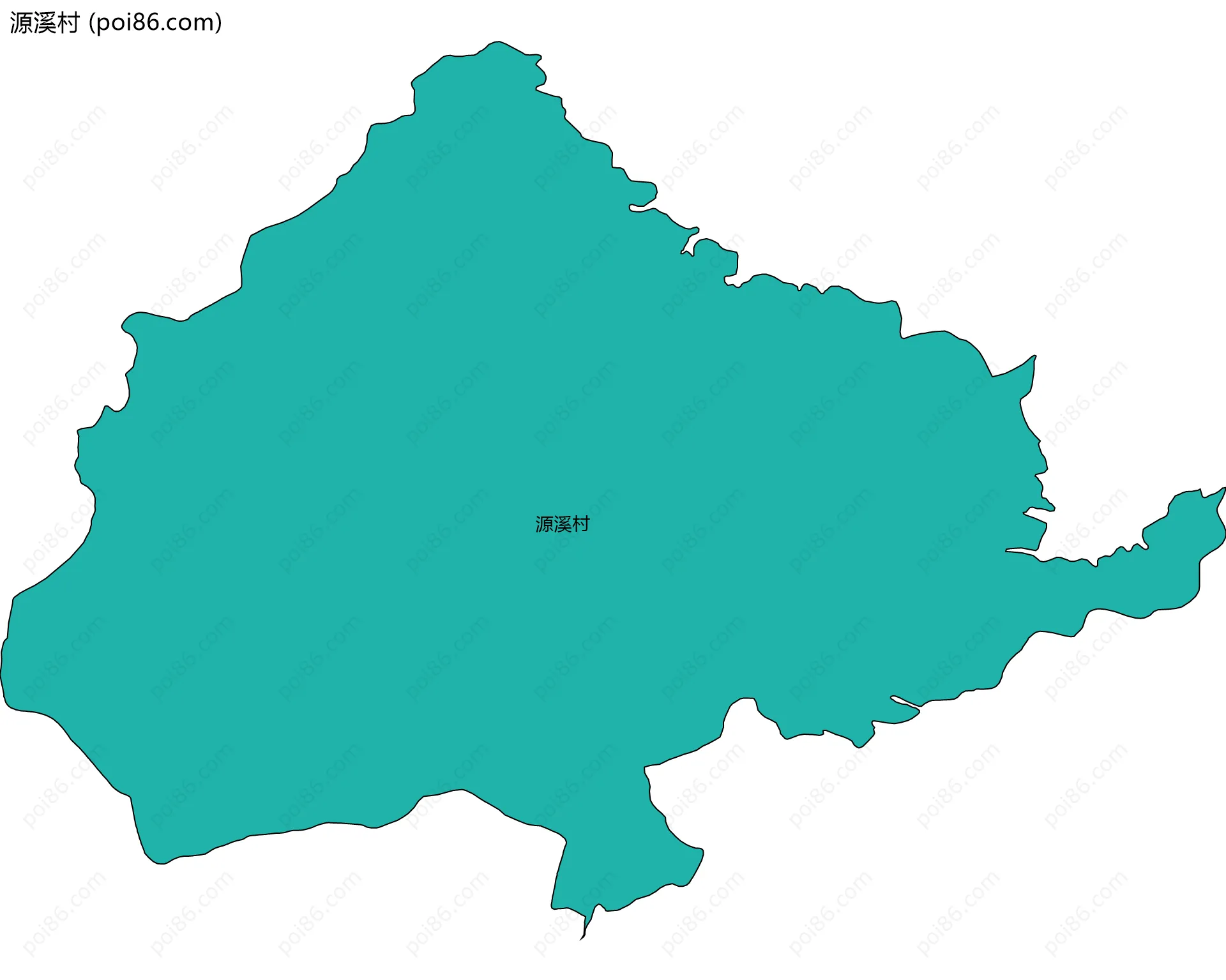 源溪村边界地图